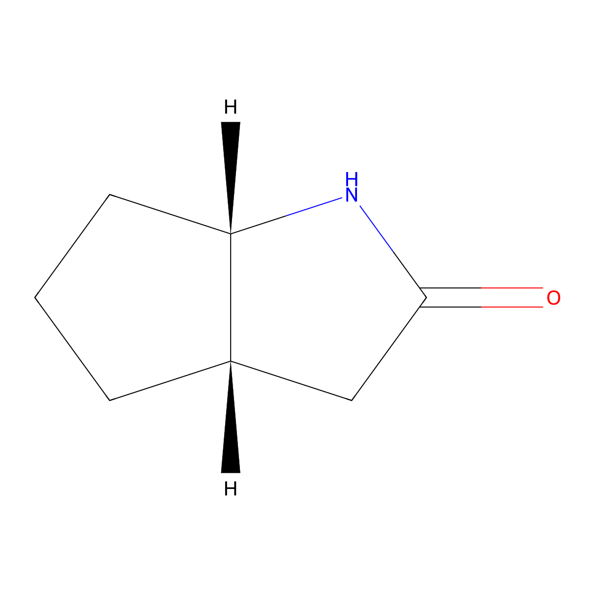 rac-(3aR,6aR)-octahydrocyclopenta(b)pyrrol-2-one molecular structure, CAS 72845-14-8
