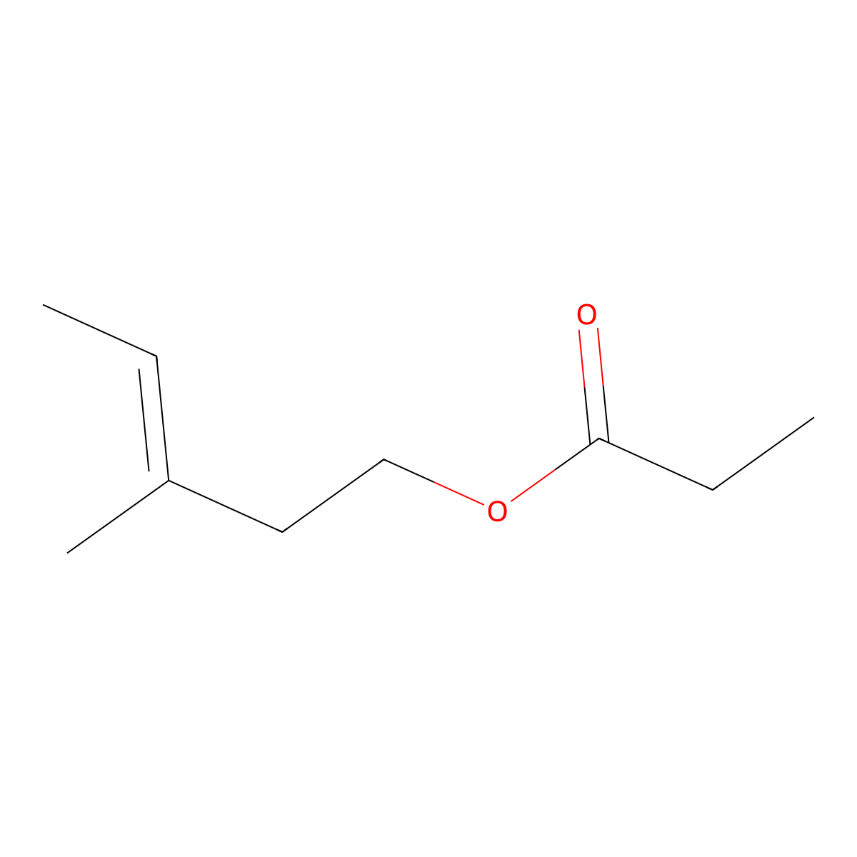 3-Penten-1-ol, 3-methyl-, 1-propanoate molecular structure, CAS 72845-38-6