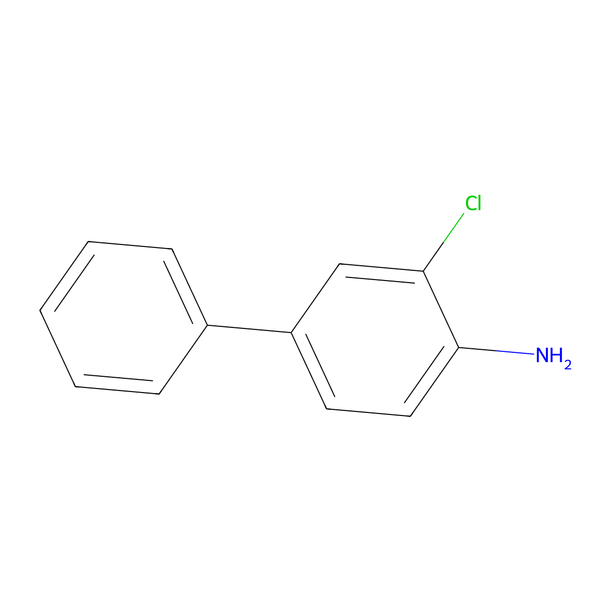3-Chloro-biphenyl-4-ylamine molecular structure, CAS 7285-66-7