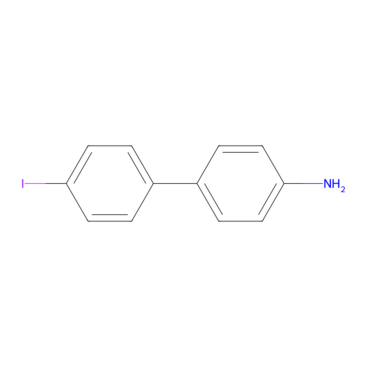 4-Amino-4'-iodobiphenyl molecular structure, CAS 7285-77-0