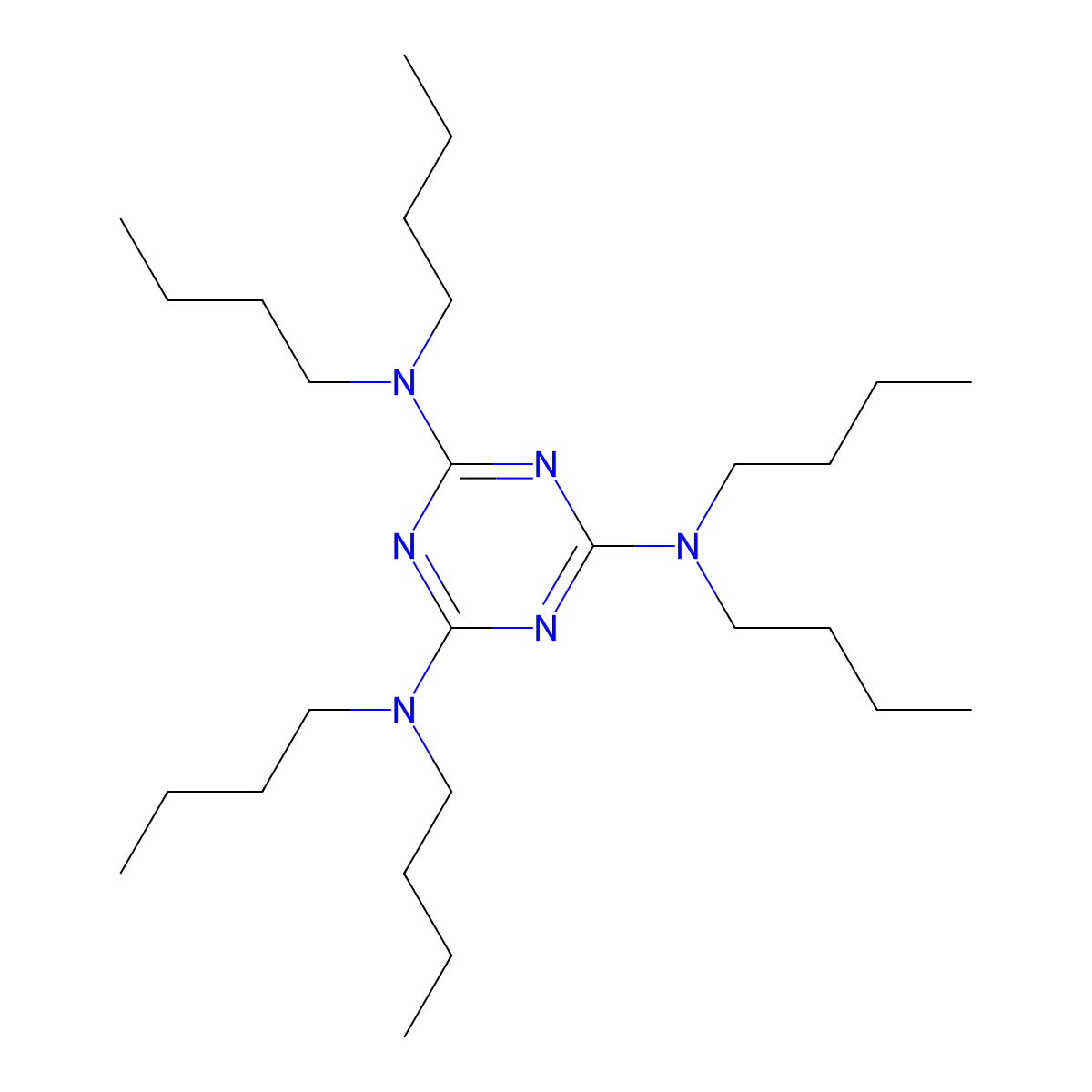 N2,N2,N4,N4,N6,N6-hexabutyl-1,3,5-triazine-2,4,6-triamine molecular structure, CAS 7285-99-6