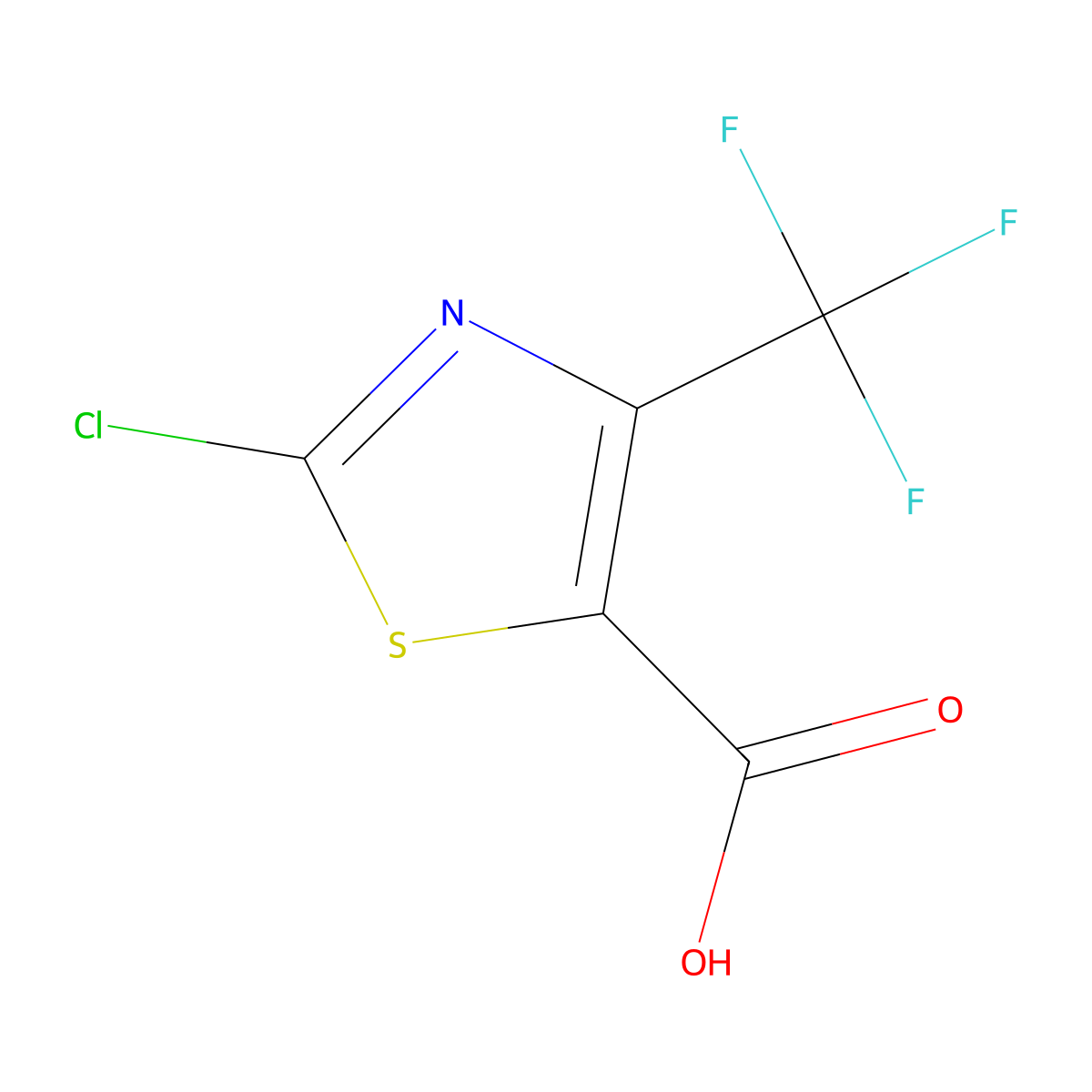2-Chloro-4-(trifluoromethyl)-1,3-thiazole-5-carboxylic acid molecular structure, CAS 72850-61-4