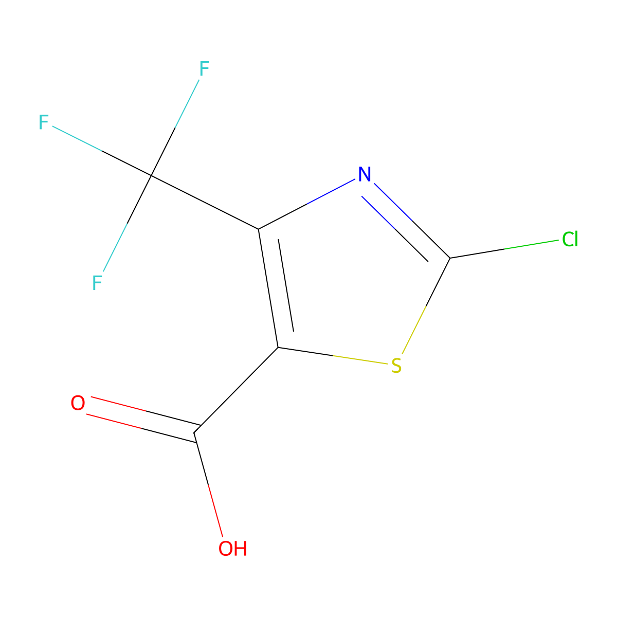 2-Chloro-4-(trifluoromethyl)-1,3-thiazole-5-carboxylic acid molecular structure, CAS 72850-61-4