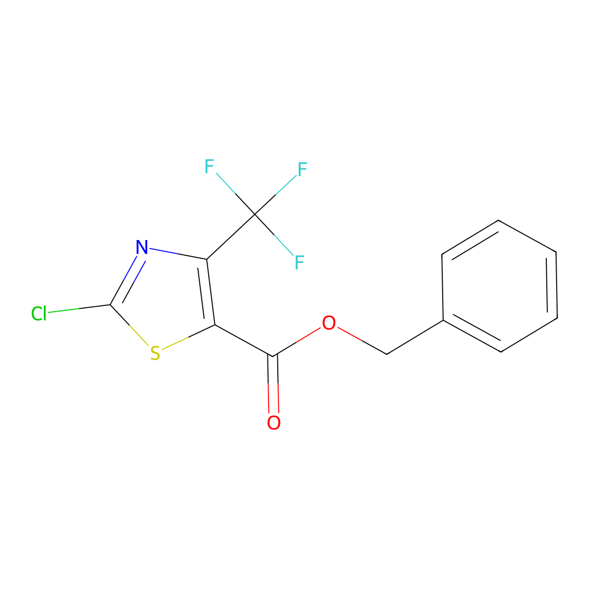 Flurazole molecular structure, CAS 72850-64-7