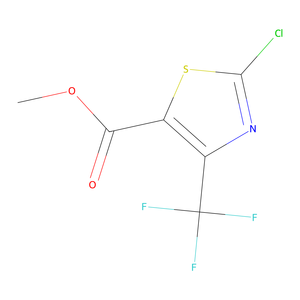 Methyl 2-chloro-4-(trifluoromethyl)thiazole-5-carboxylate molecular structure, CAS 72850-71-6