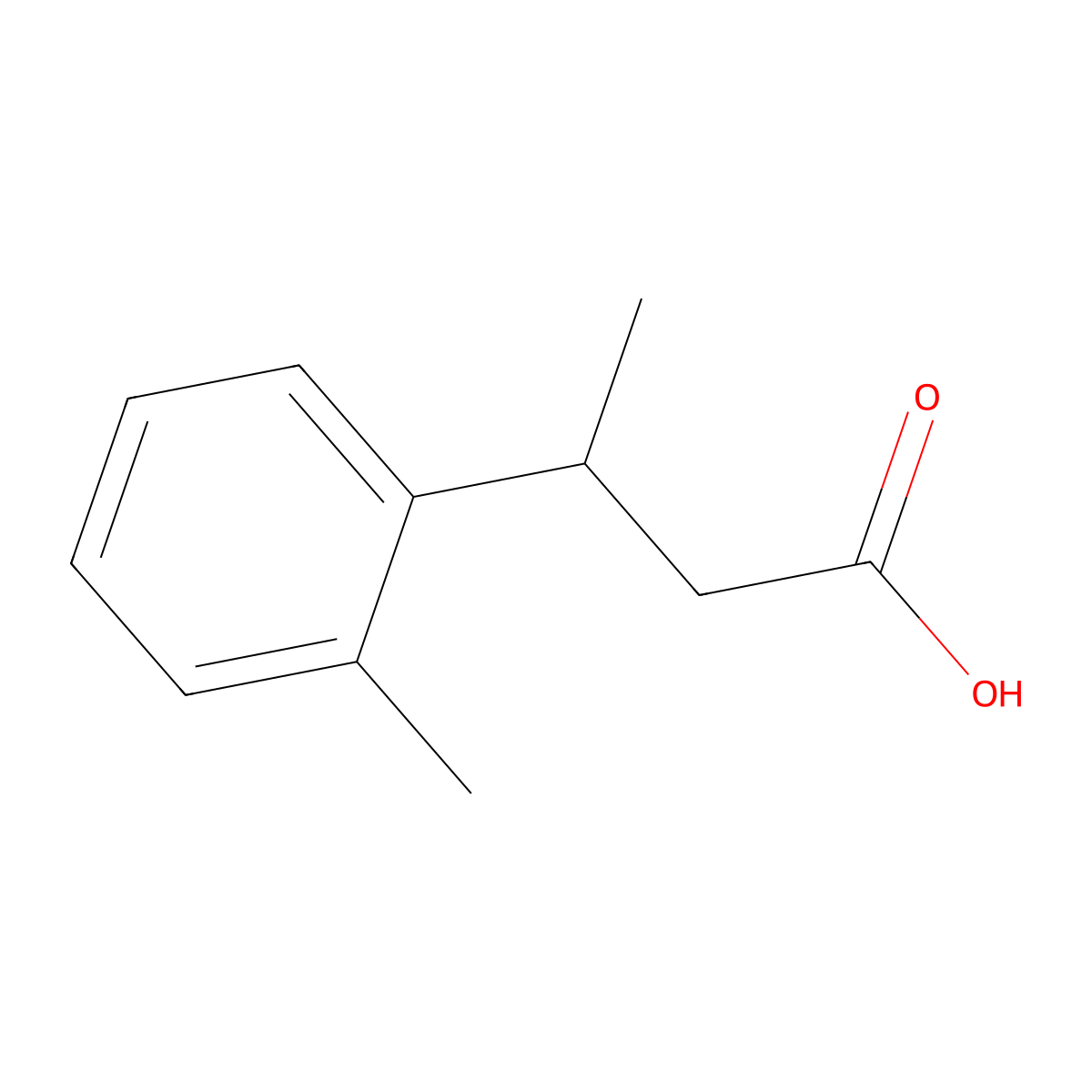 3-(2-Methylphenyl)butanoic acid molecular structure, CAS 72851-31-1