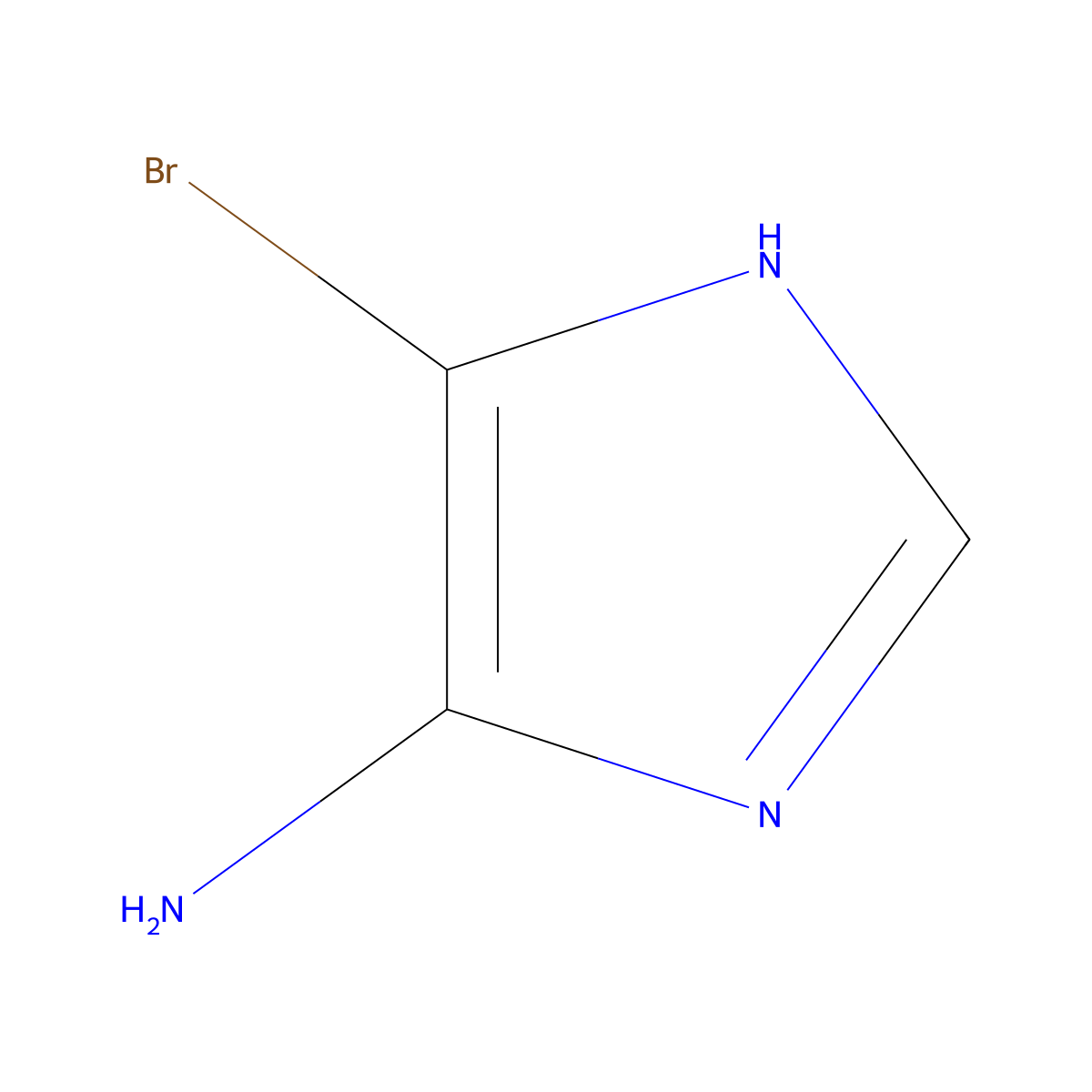 5-bromo-1H-imidazol-4-amine molecular structure, CAS 72852-02-9