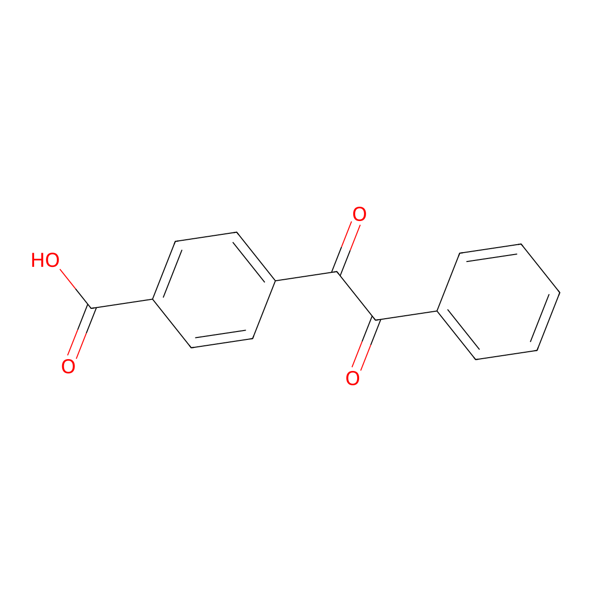 4-(2-Oxo-2-phenylacetyl)benzoic acid molecular structure, CAS 72857-25-1