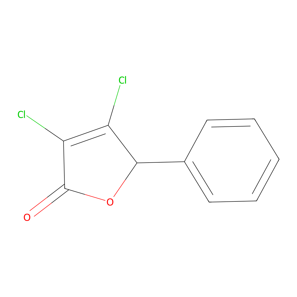 3,4-dichloro-5-phenyl-2(5H)-furanone molecular structure, CAS 72857-85-3