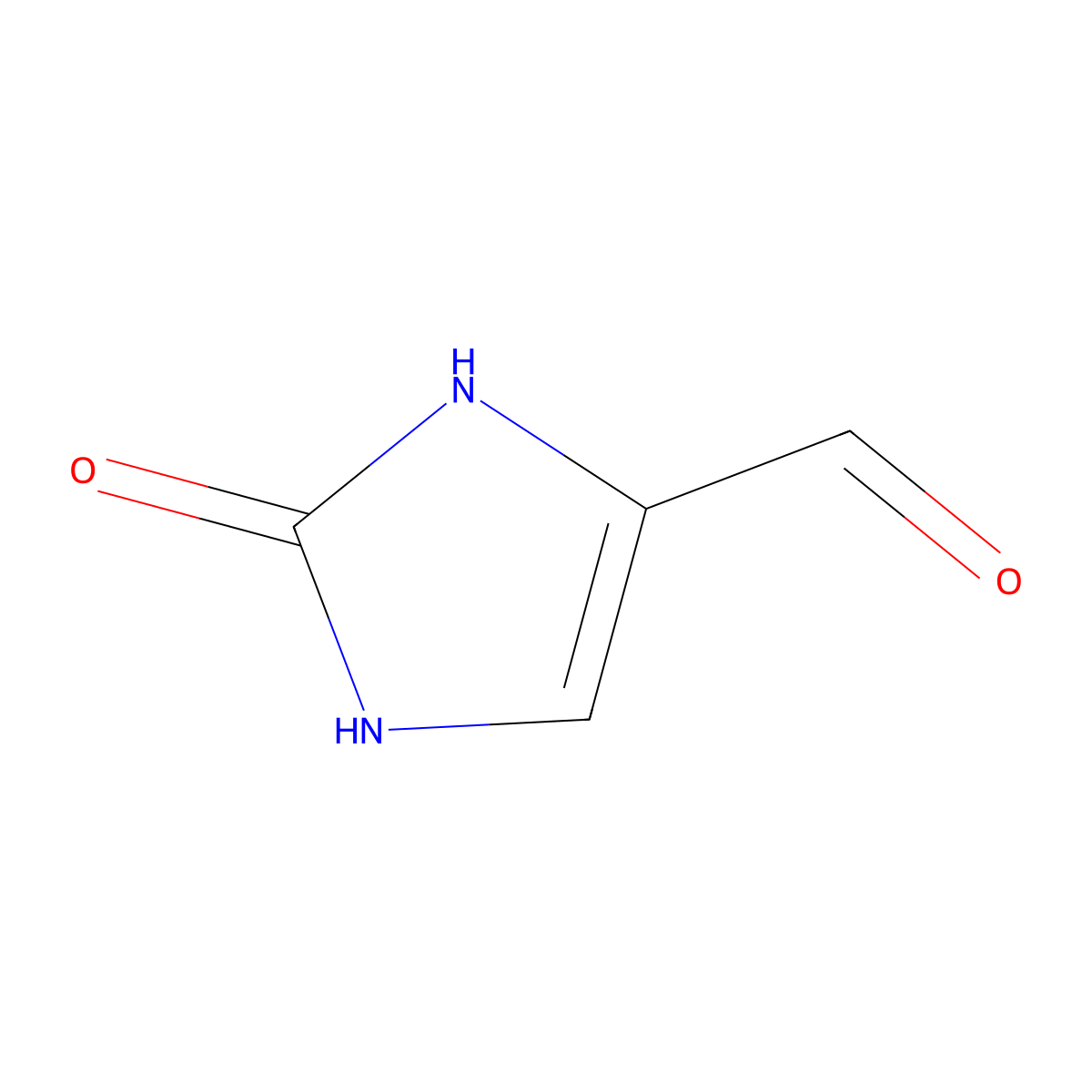 2-Oxo-2,3-dihydro-1H-imidazole-4-carbaldehyde molecular structure, CAS 72864-28-9