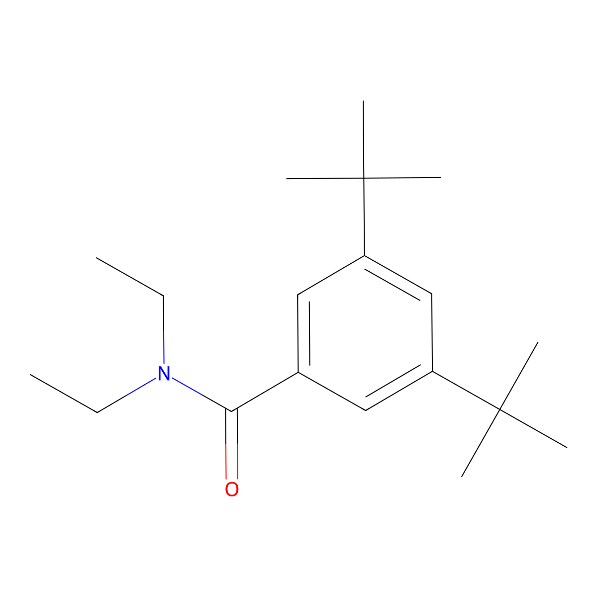 3,5-Bis(1,1-dimethylethyl)-N,N-diethylbenzamide molecular structure, CAS 72864-55-2