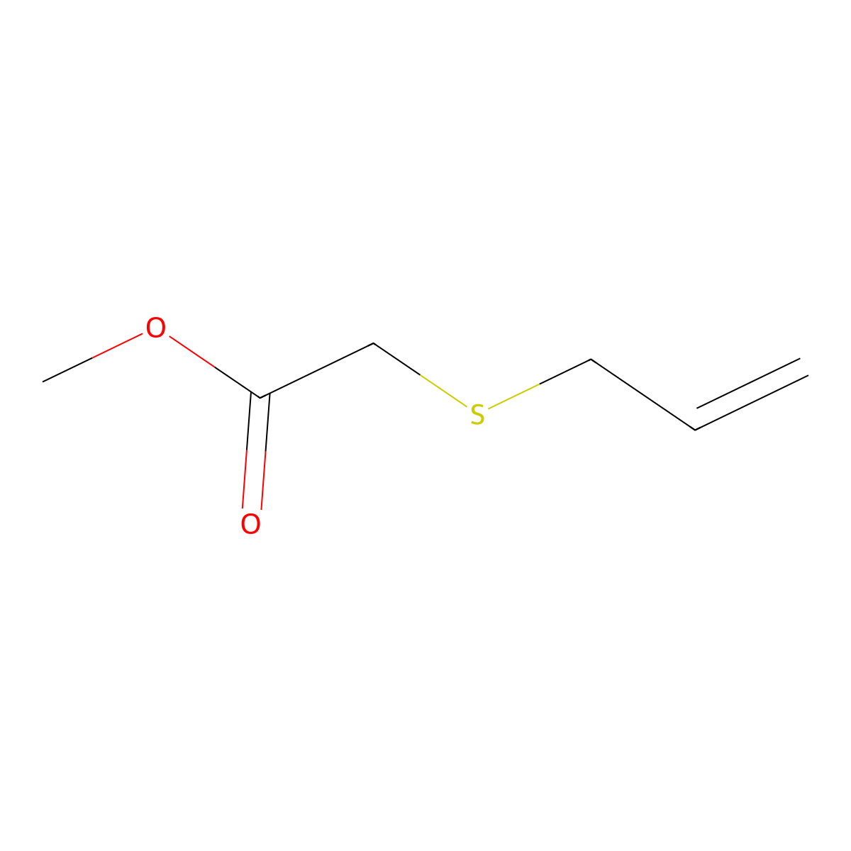 Methyl allylthioacetate molecular structure, CAS 72867-23-3