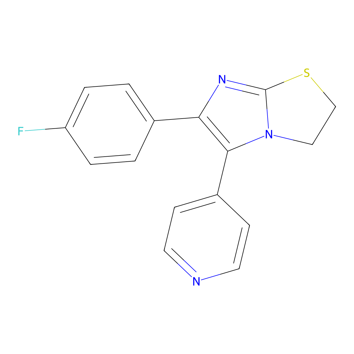 6-(4-Fluorophenyl)-2,3-dihydro-5-(4-pyridinyl)imidazo(2,1-b)thiazole molecular structure, CAS 72873-74-6