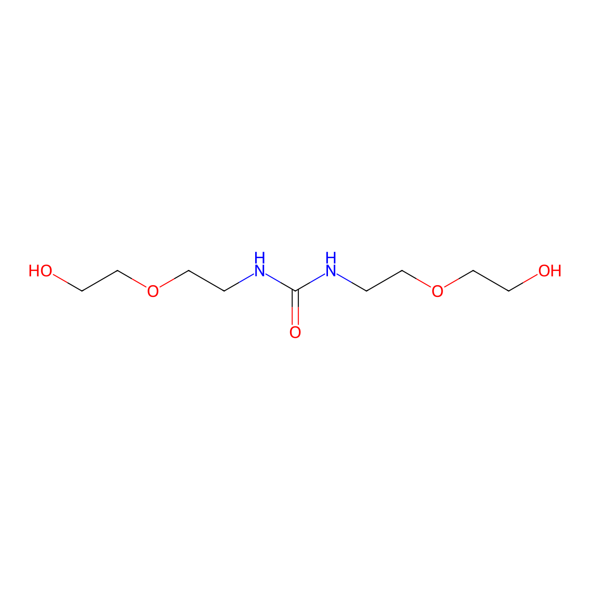 1,3-Bis[2-(2-hydroxyethoxy)ethyl]urea molecular structure, CAS 72877-98-6