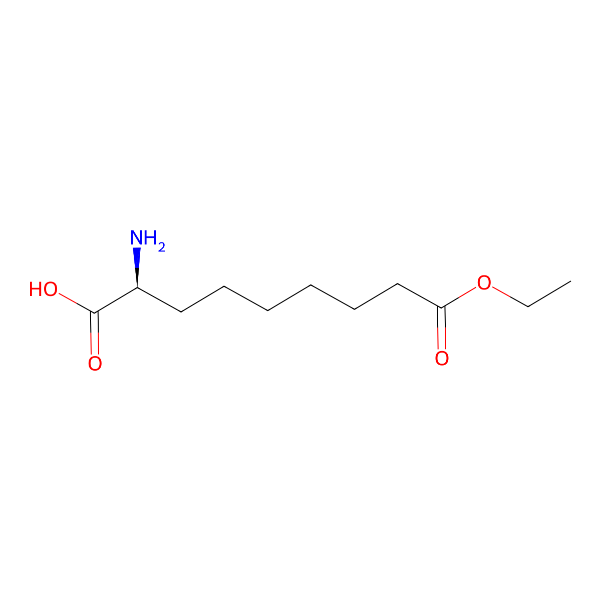(S)-2-Amino-9-ethoxy-9-oxononanoic acid molecular structure, CAS 72880-73-0