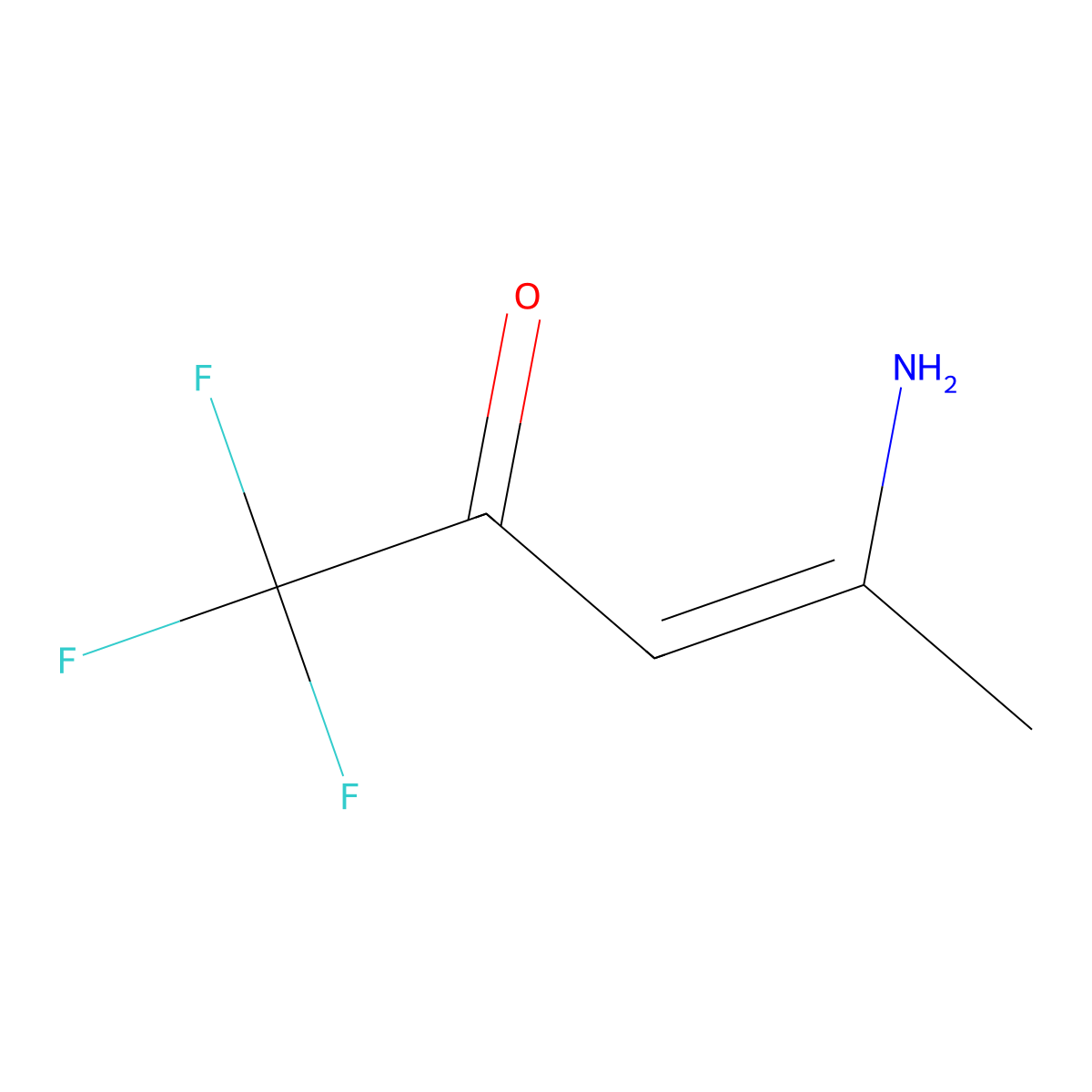 (3Z)-4-Amino-1,1,1-trifluoropent-3-en-2-one molecular structure, CAS 72885-02-0