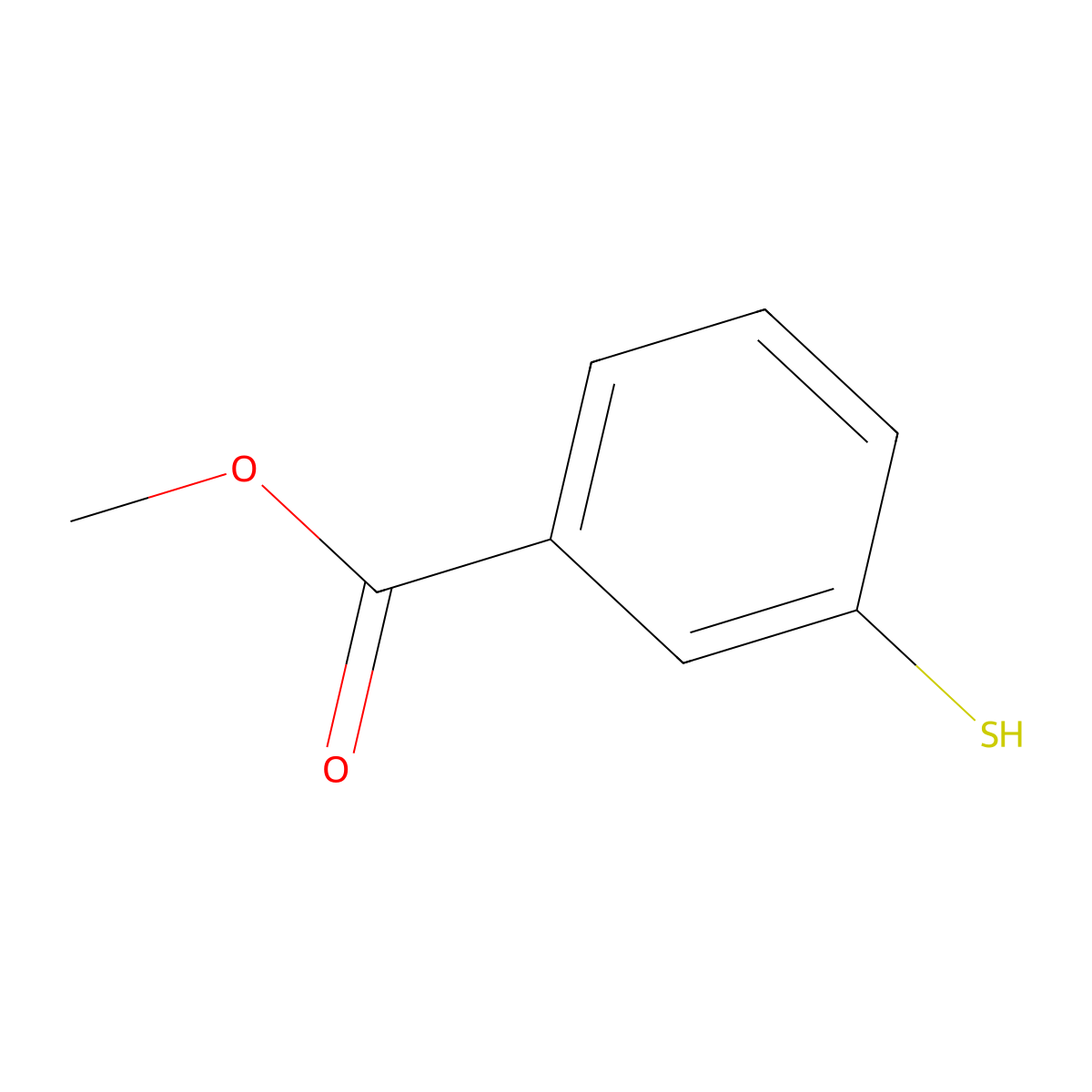 Methyl 3-mercaptobenzoate molecular structure, CAS 72886-42-1