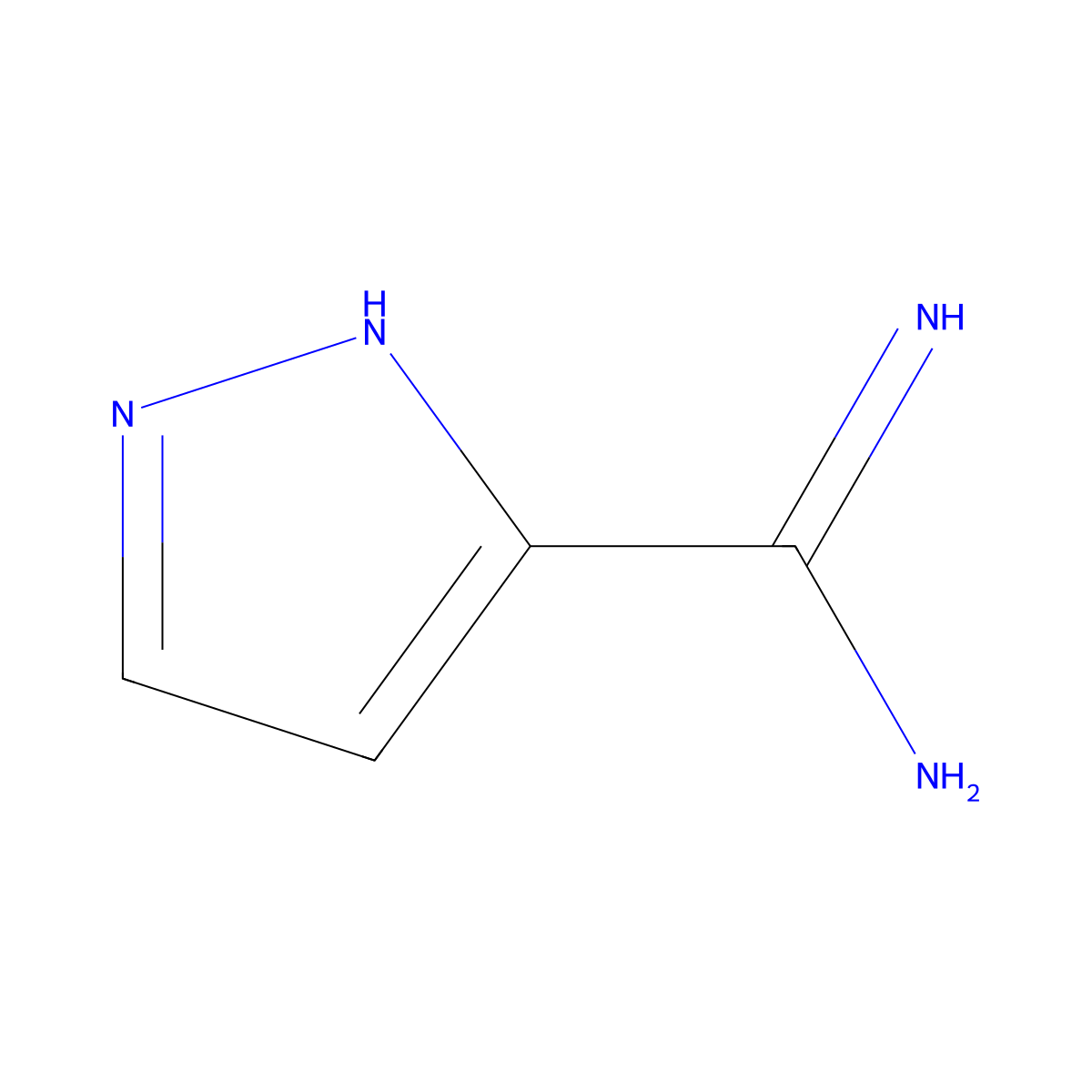 1h-Pyrazole-3-carboximidamide molecular structure, CAS 728860-19-3
