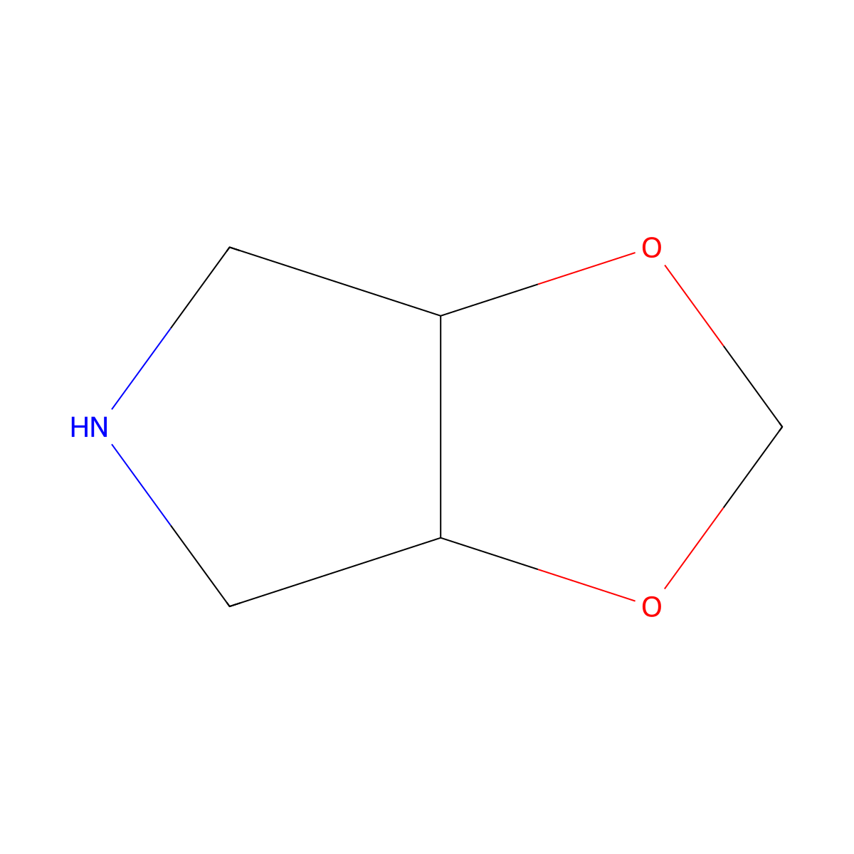 Hexahydro-[1,3]dioxolo[4,5-C]pyrrole molecular structure, CAS 728862-98-4