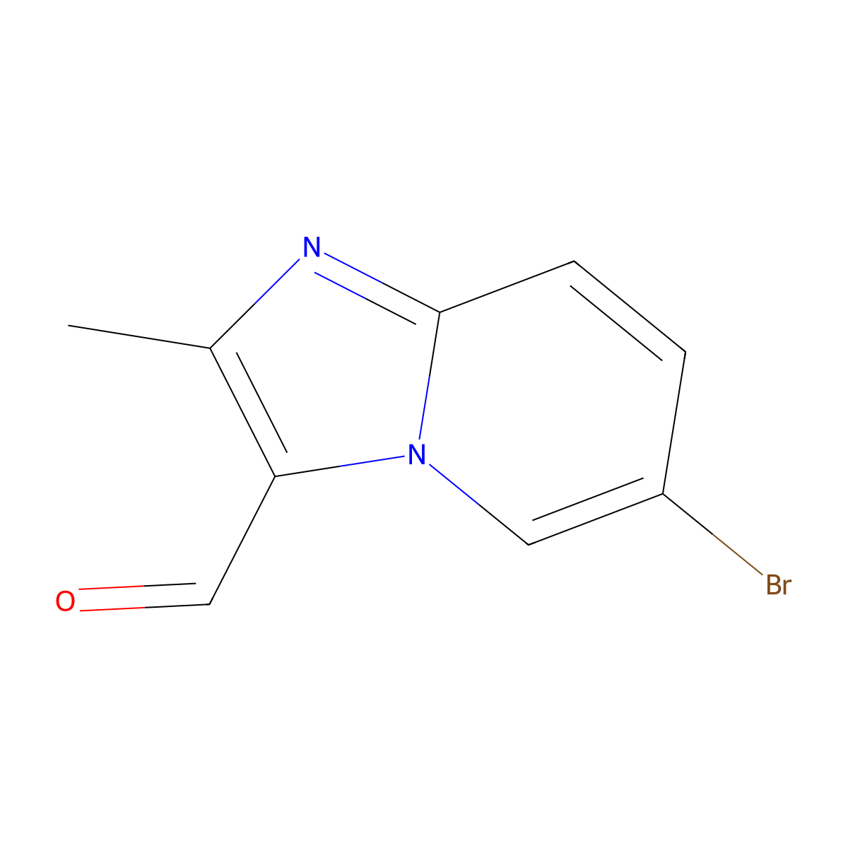 6-Bromo-2-methylimidazo[1,2-a]pyridine-3-carbaldehyde molecular structure, CAS 728864-58-2