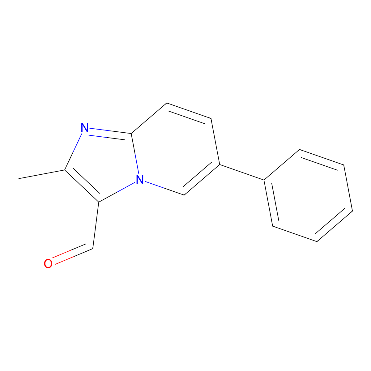 2-Methyl-6-phenylimidazo[1,2-a]pyridine-3-carbaldehyde molecular structure, CAS 728864-59-3