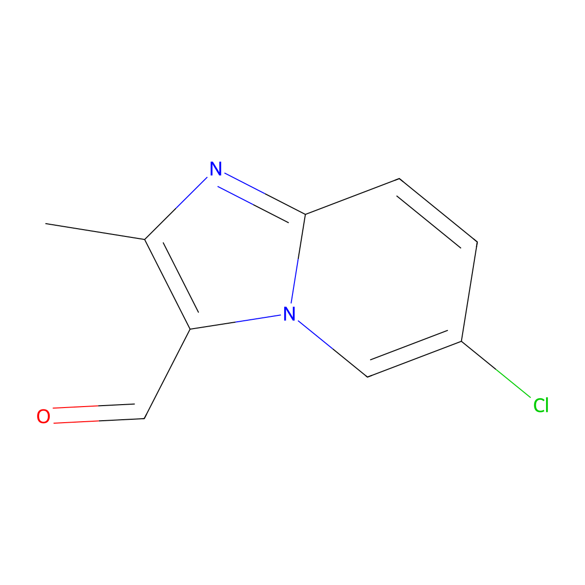 6-Chloro-2-methylimidazo[1,2-a]pyridine-3-carbaldehyde molecular structure, CAS 728864-61-7