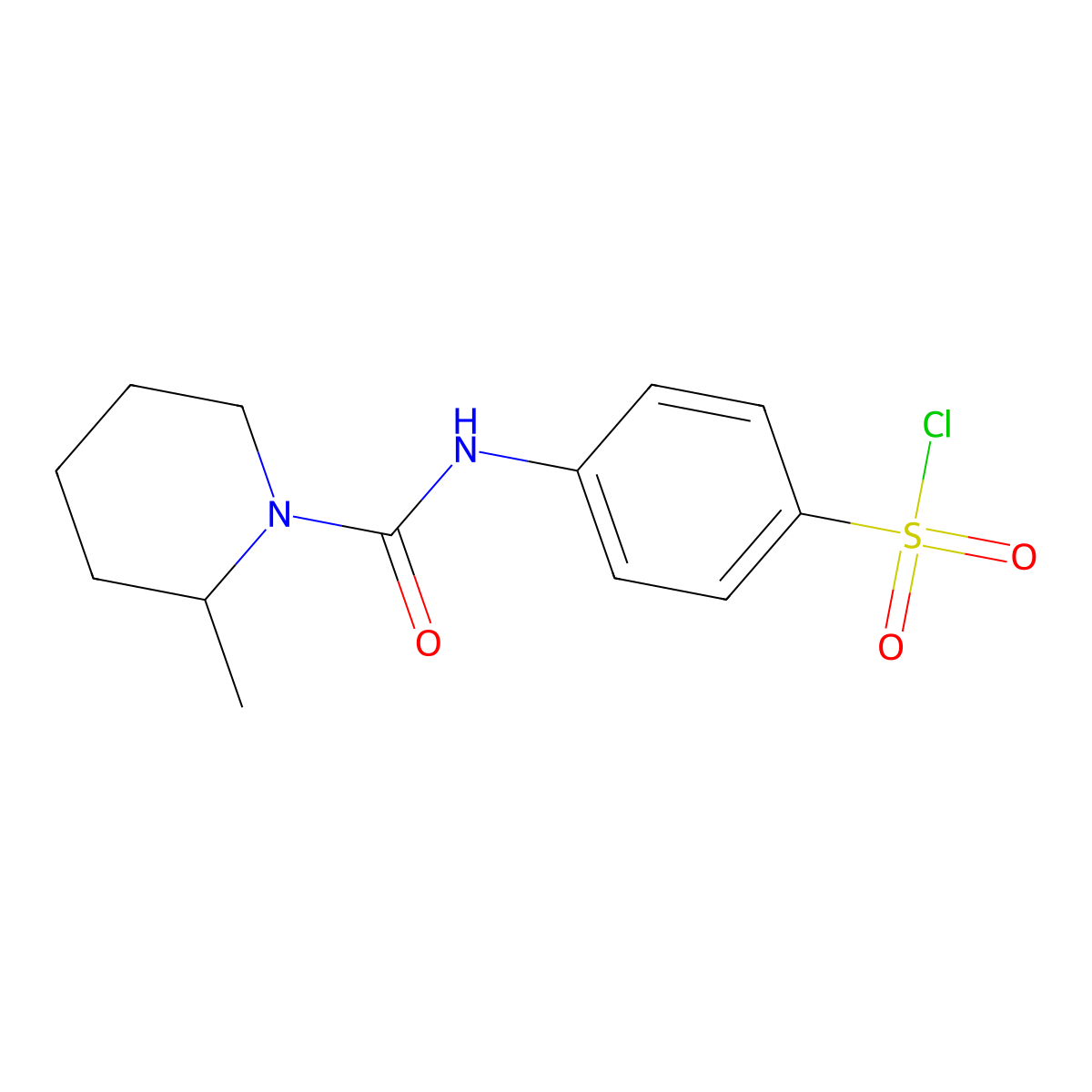 4-[(2-methylpiperidine-1-carbonyl)amino]benzenesulfonyl Chloride molecular structure, CAS 728864-65-1
