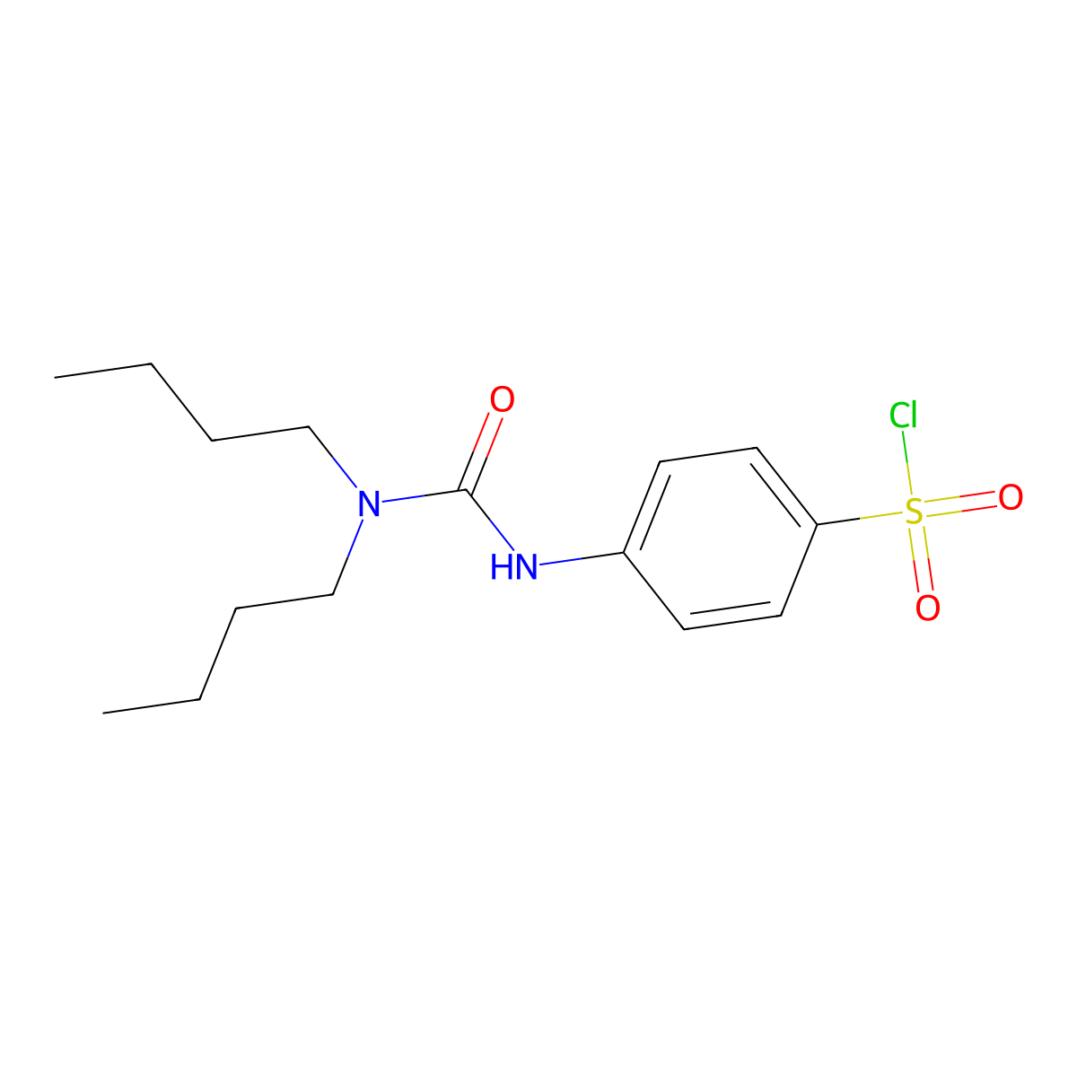 4-(3,3-Dibutyl-ureido)-benzenesulfonyl chloride molecular structure, CAS 728864-66-2