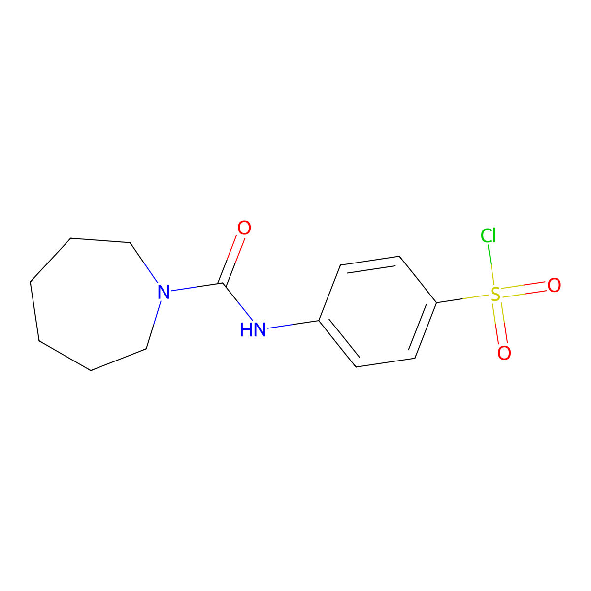 4-(Azepane-1-carboxamido)benzene-1-sulfonyl chloride molecular structure, CAS 728864-68-4