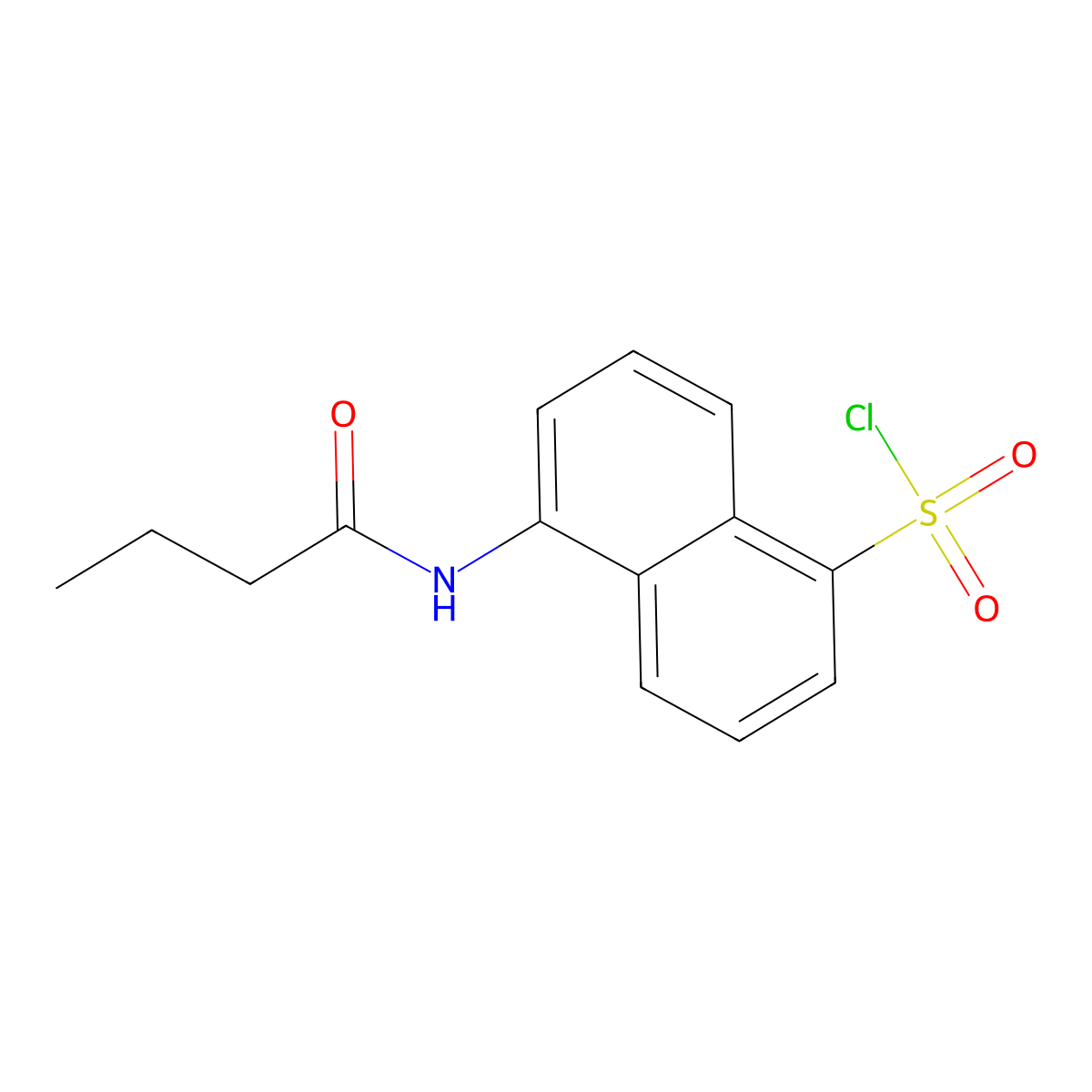 5-Butyrylamino-naphthalene-1-sulfonyl chloride molecular structure, CAS 728864-72-0