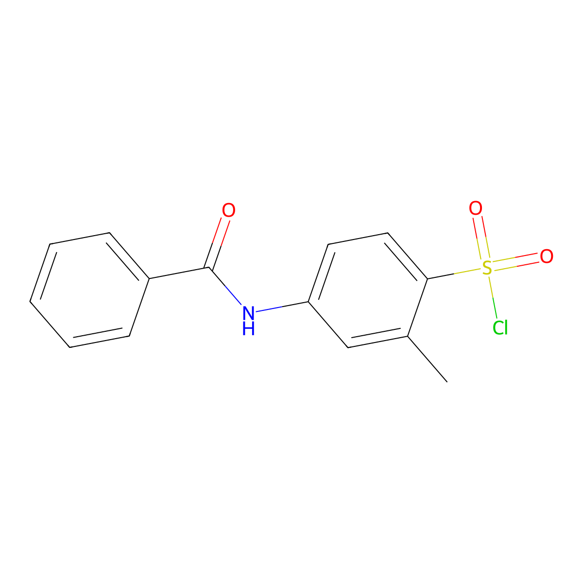 4-Benzamido-2-methylbenzene-1-sulfonyl chloride molecular structure, CAS 728864-73-1