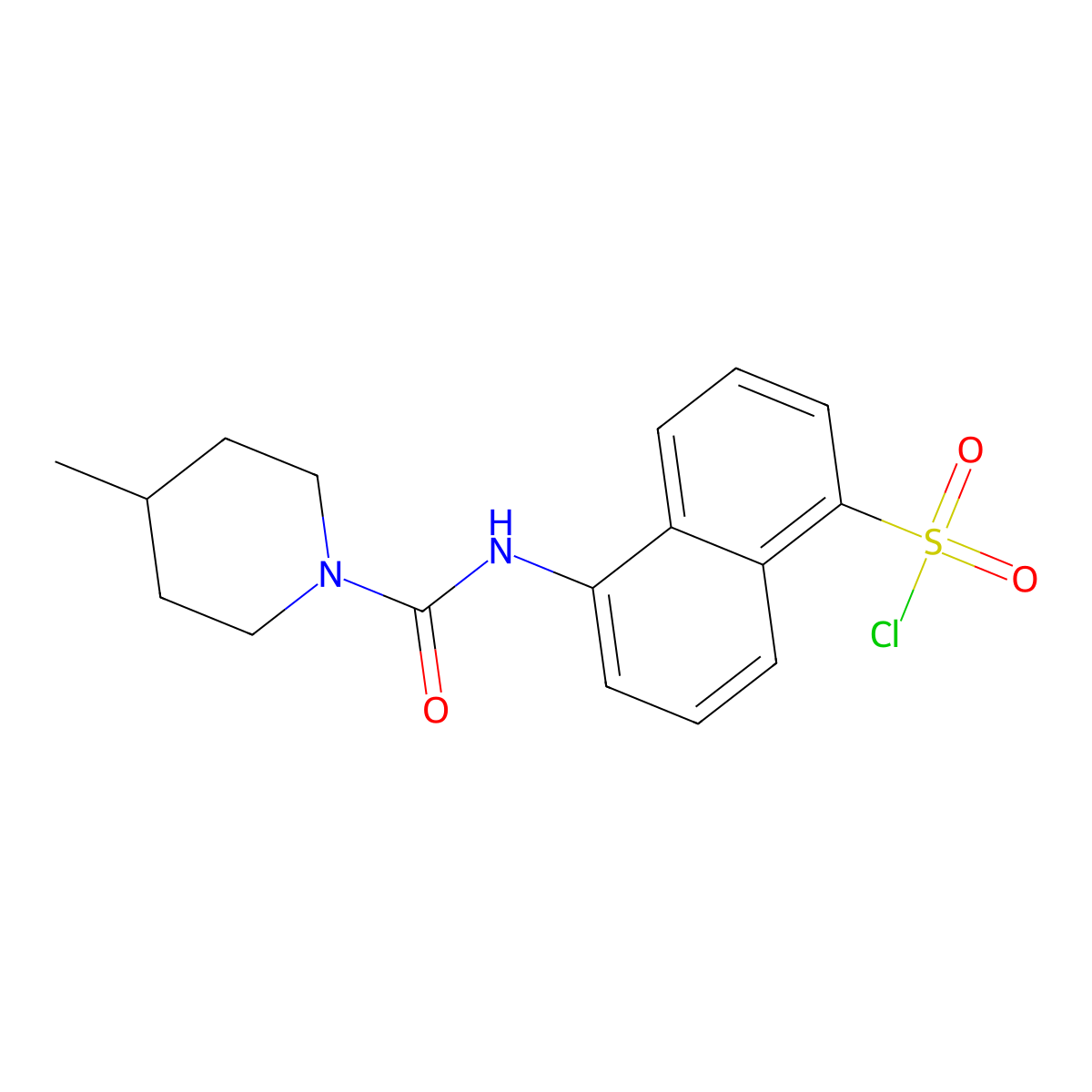 5-(4-Methylpiperidine-1-carboxamido)naphthalene-1-sulfonyl chloride molecular structure, CAS 728864-80-0