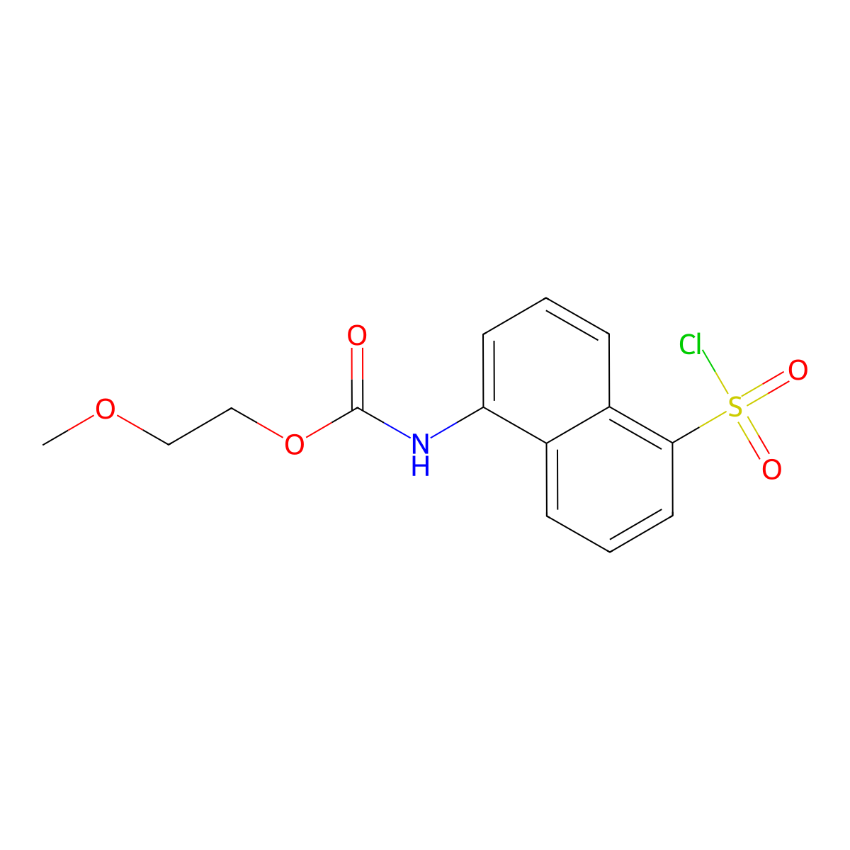 2-Methoxyethyl (5-(chlorosulfonyl)naphthalen-1-yl)carbamate molecular structure, CAS 728864-82-2