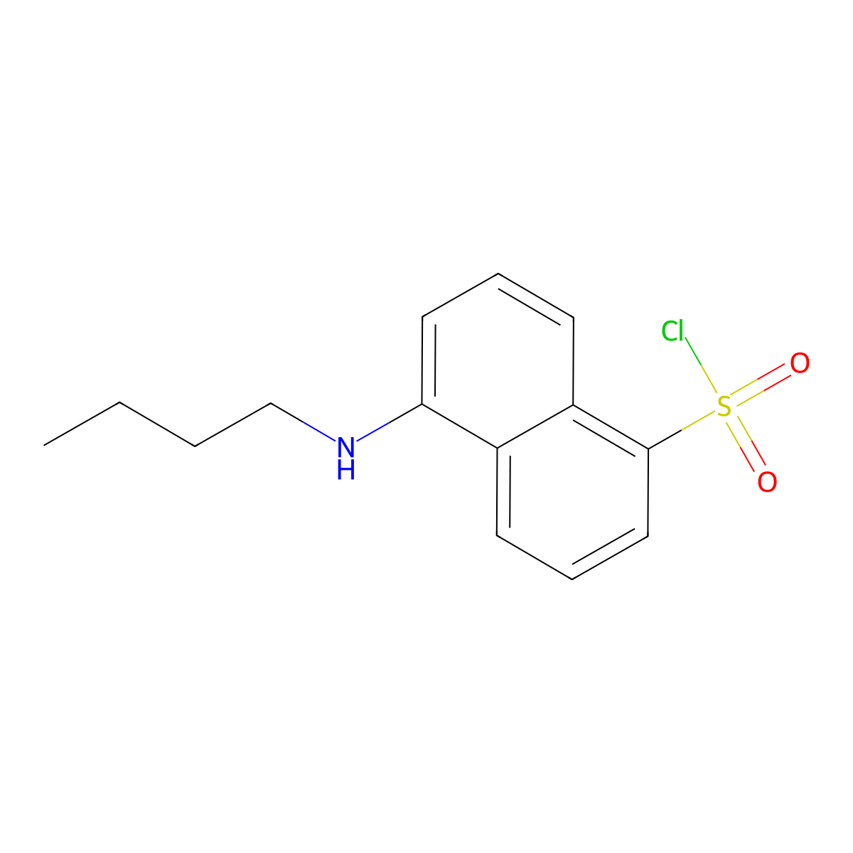 5-butylaminonaphthalene-1-sulfonyl Chloride molecular structure, CAS 728864-87-7