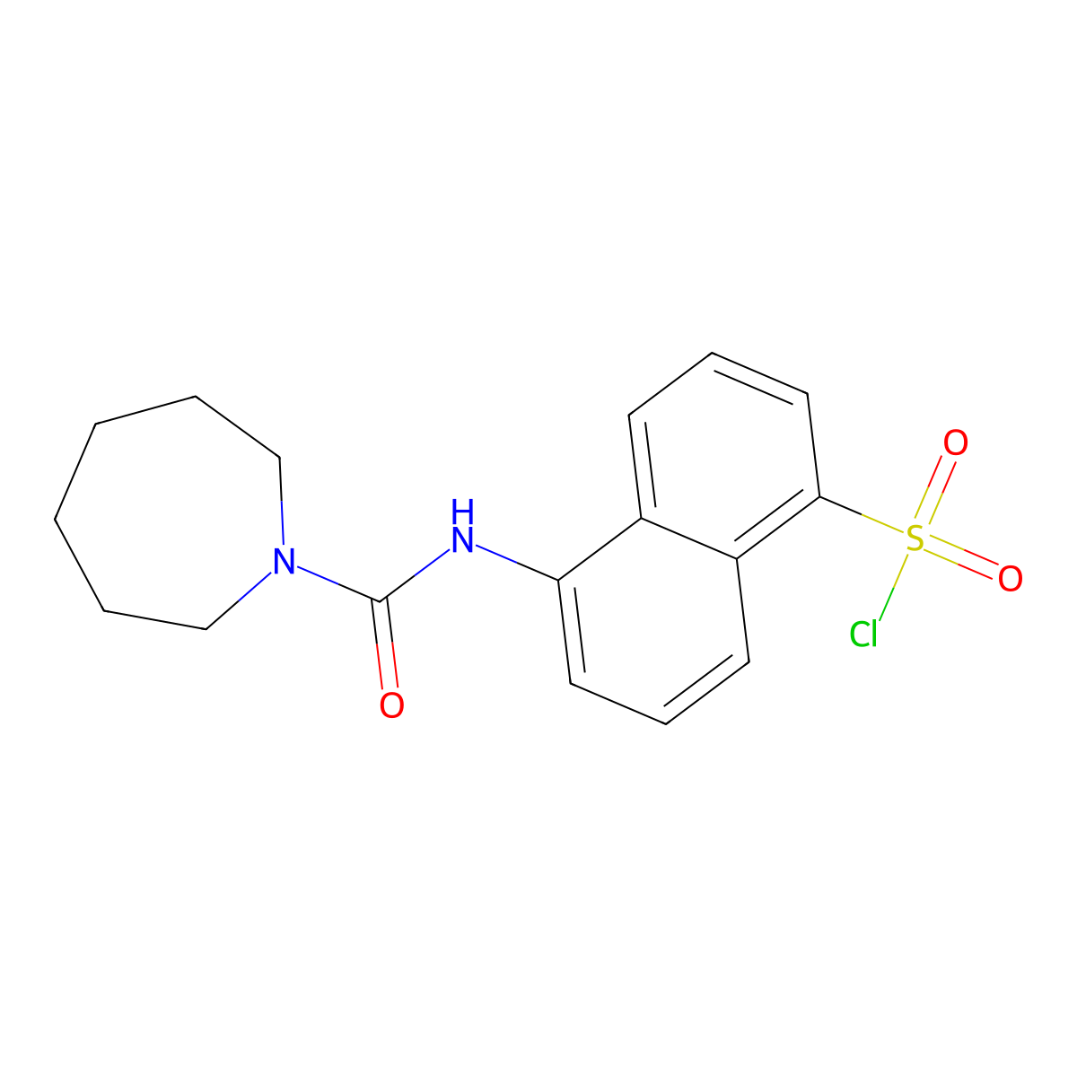 5-(Azepane-1-carboxamido)naphthalene-1-sulfonyl chloride molecular structure, CAS 728864-95-7