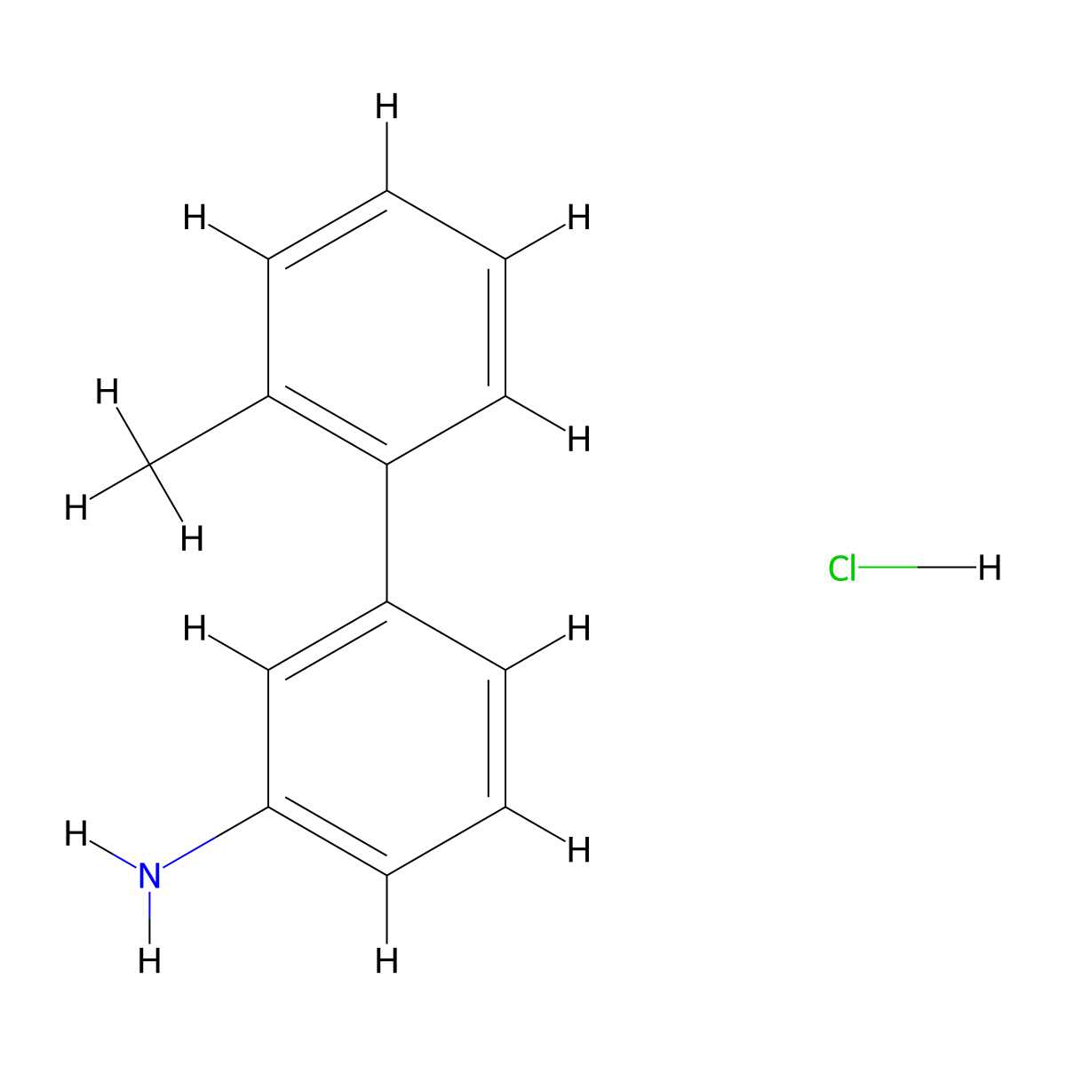 2'-Methyl-[1,1'-biphenyl]-3-amine hydrochloride molecular structure, CAS 728864-96-8