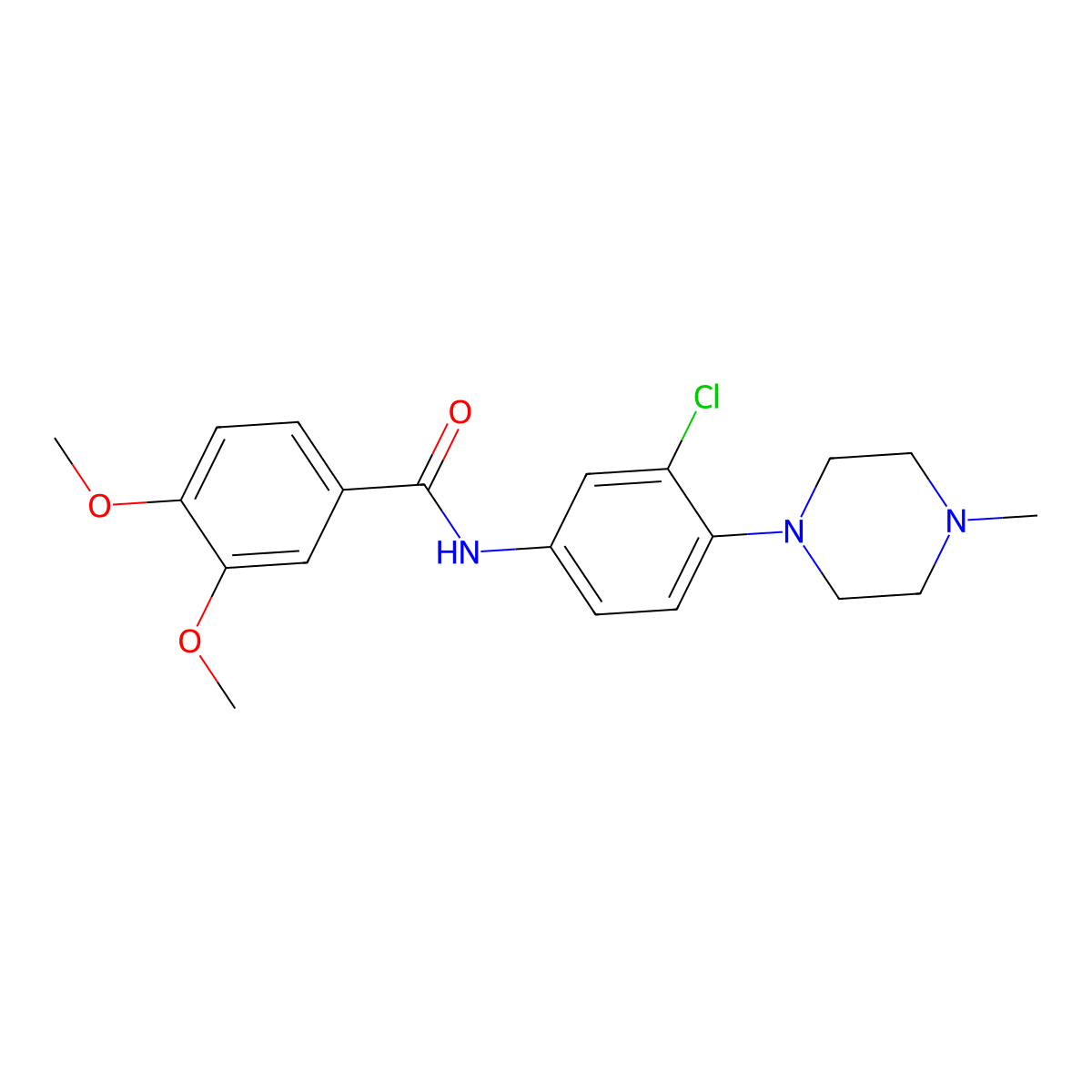 N-[3-chloro-4-(4-methylpiperazin-1-yl)phenyl]-3,4-dimethoxybenzamide molecular structure, CAS 728885-15-2