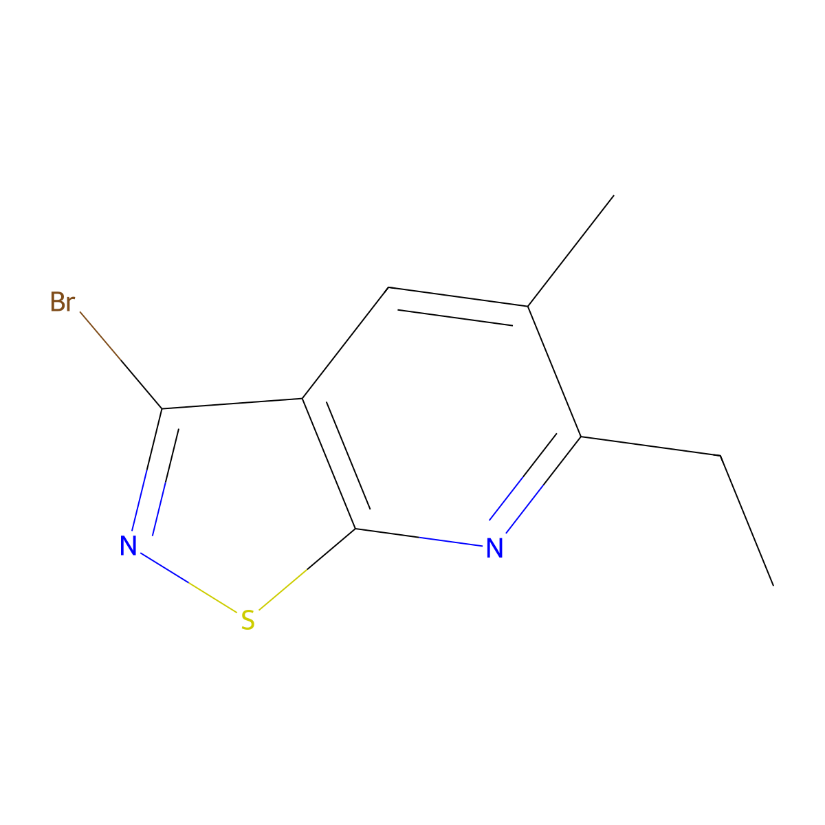 3-Bromo-6-ethyl-5-methylisothiazolo[5,4-b]pyridine molecular structure, CAS 728885-92-5