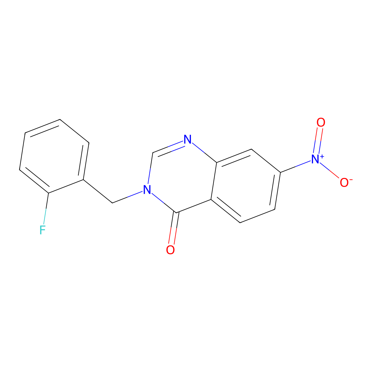 3-(2-fluorobenzyl)-7-nitroquinazolin-4(3H)-one molecular structure, CAS 728886-80-4