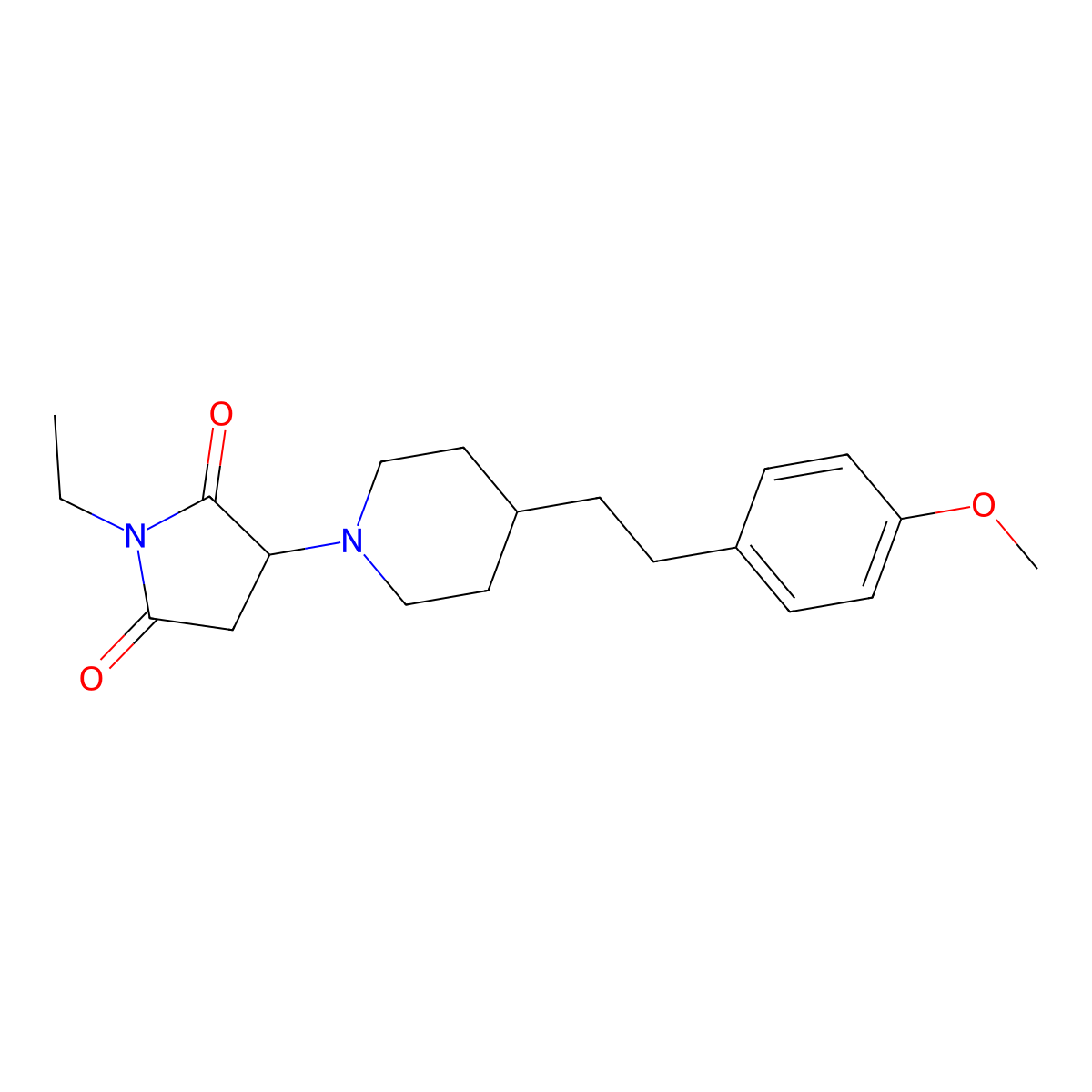 1-Ethyl-3-[4-[2-(4-methoxyphenyl)ethyl]piperidin-1-yl]pyrrolidine-2,5-dione molecular structure, CAS 728887-85-2