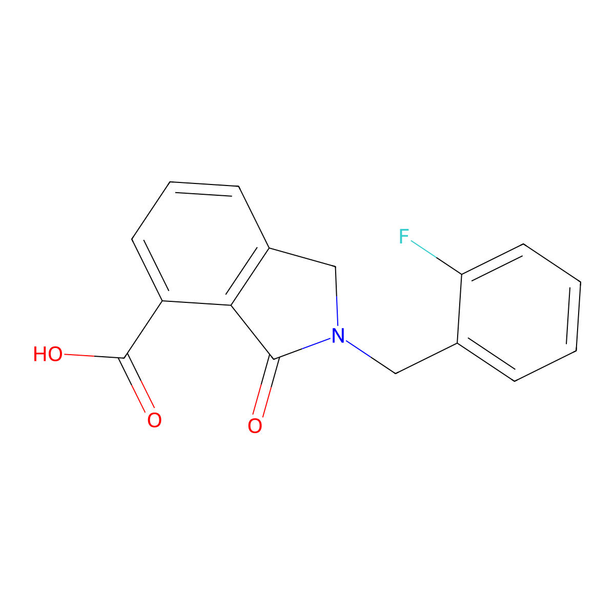 2-(2-Fluorobenzyl)-3-oxoisoindoline-4-carboxylic acid molecular structure, CAS 728887-87-4