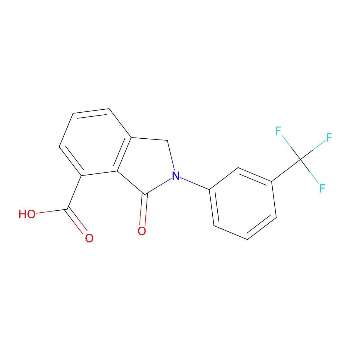 3-Oxo-2-(3-(trifluoromethyl)phenyl)isoindoline-4-carboxylic acid molecular structure, CAS 728887-93-2