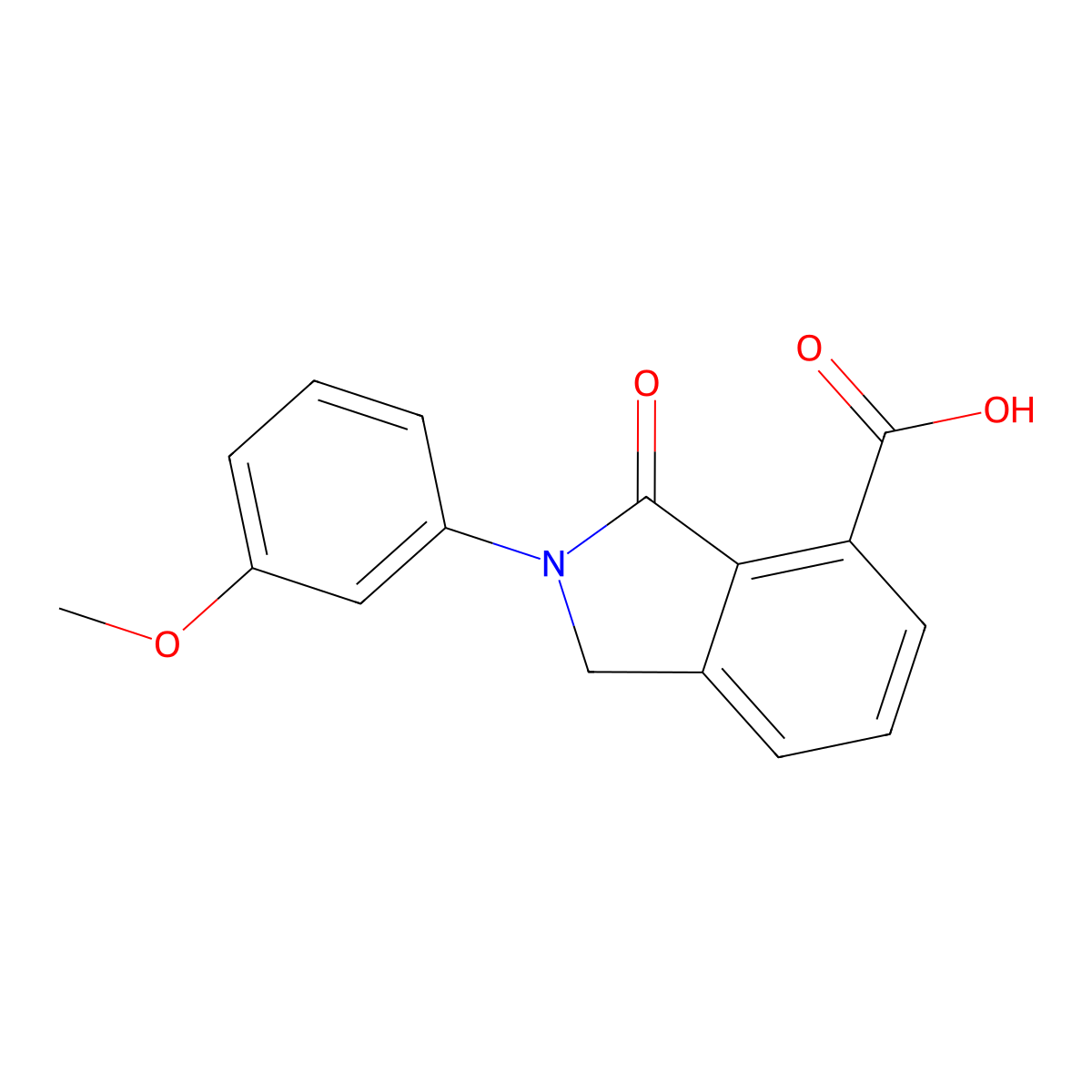 2-(3-Methoxyphenyl)-3-oxo-2,3-dihydro-1H-isoindole-4-carboxylic acid molecular structure, CAS 728887-95-4