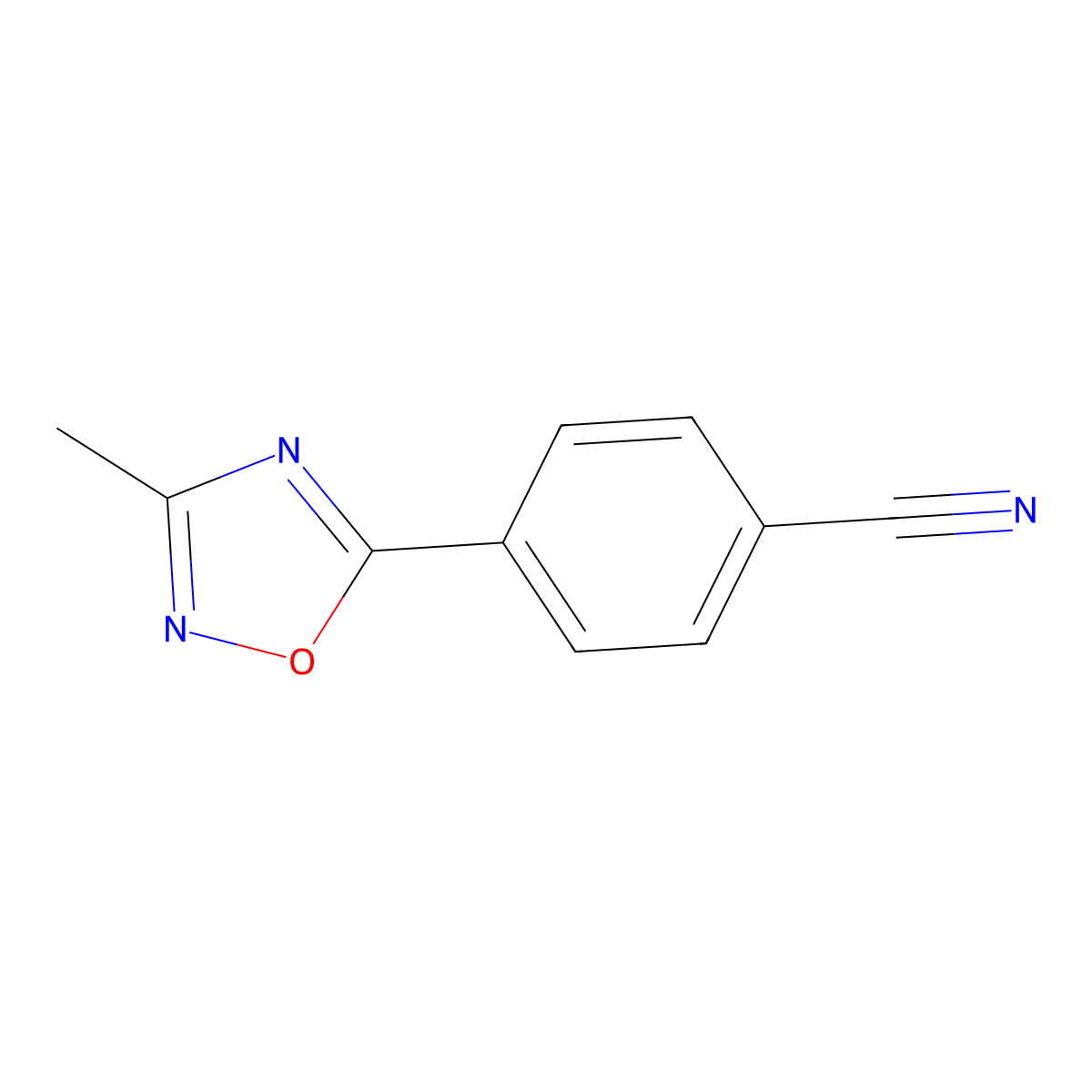 4-(3-Methyl-1,2,4-oxadiazol-5-yl)benzonitrile molecular structure, CAS 728894-87-9