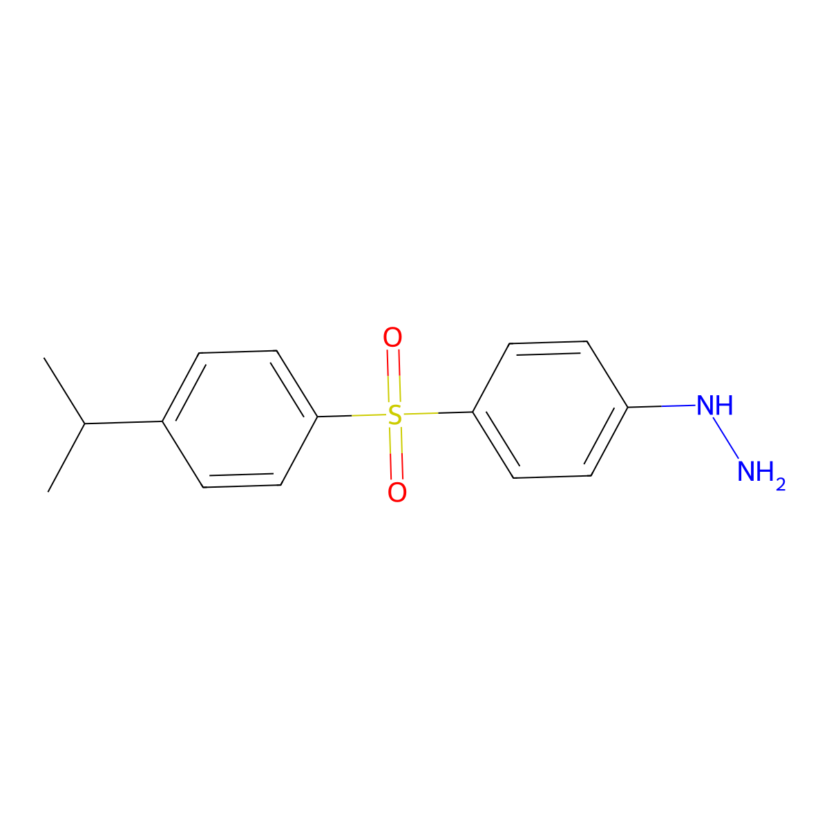 {4-[4-(Propan-2-yl)benzenesulfonyl]phenyl}hydrazine molecular structure, CAS 728899-40-9