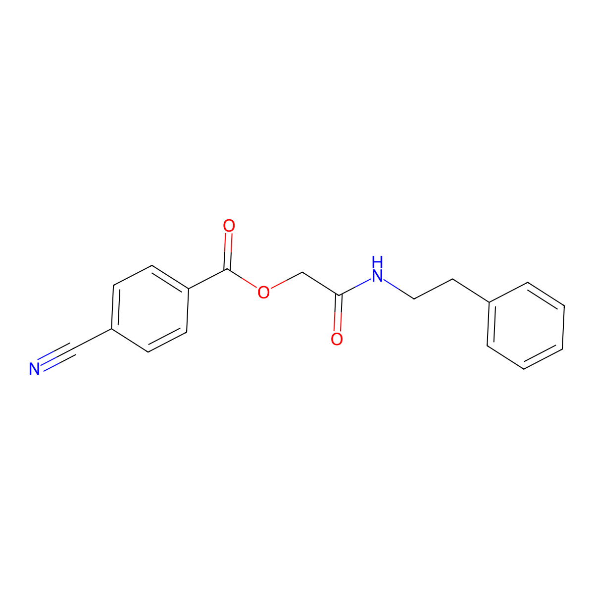 [(2-Phenylethyl)carbamoyl]methyl 4-cyanobenzoate molecular structure, CAS 728902-95-2