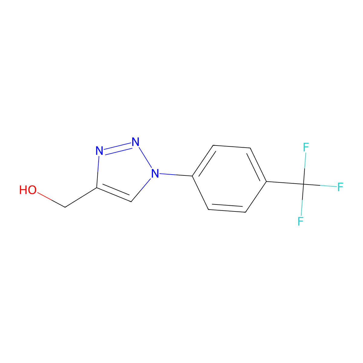 {1-[4-(trifluoromethyl)phenyl]-1H-1,2,3-triazol-4-yl}methanol molecular structure, CAS 728913-12-0
