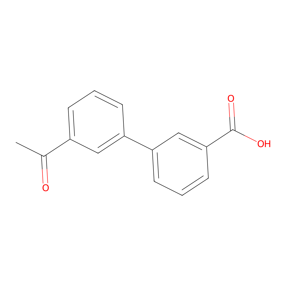3'-Acetyl-biphenyl-3-carboxylic acid molecular structure, CAS 728918-66-9