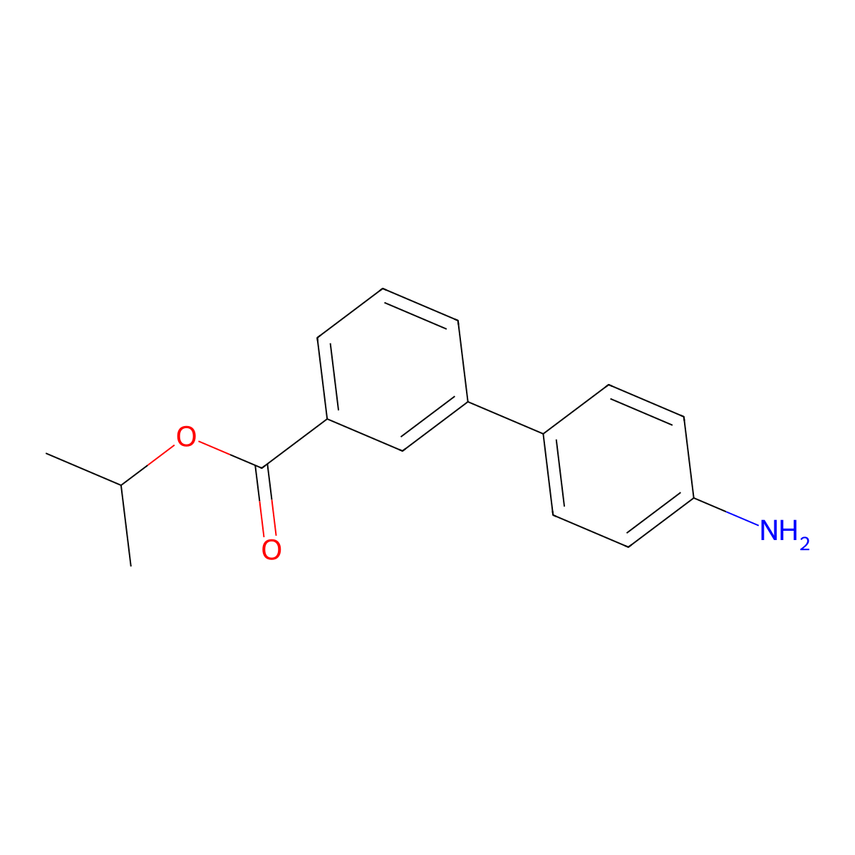 Isopropyl 4'-amino-[1,1'-biphenyl]-3-carboxylate molecular structure, CAS 728918-85-2