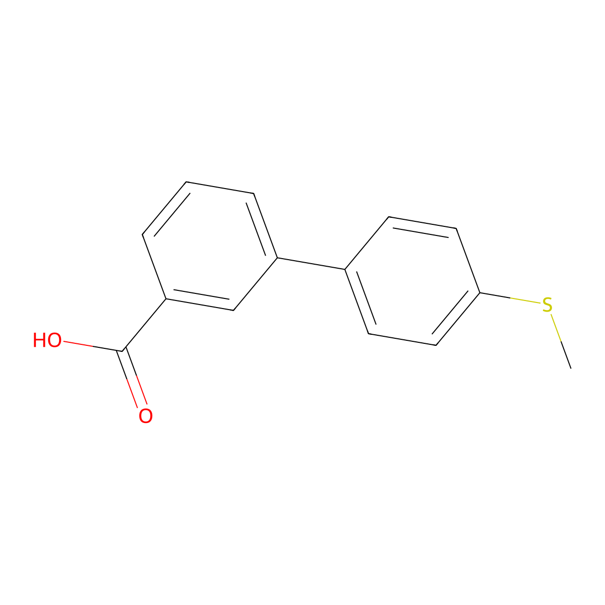 4'-(Methylthio)(1,1'-biphenyl)-3-carboxylic acid molecular structure, CAS 728918-92-1
